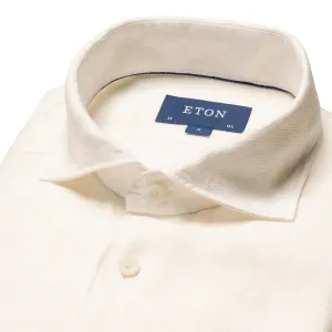 ETON - Off White CONTEMPORARY FIT Linen Twill Shirt 10000470900