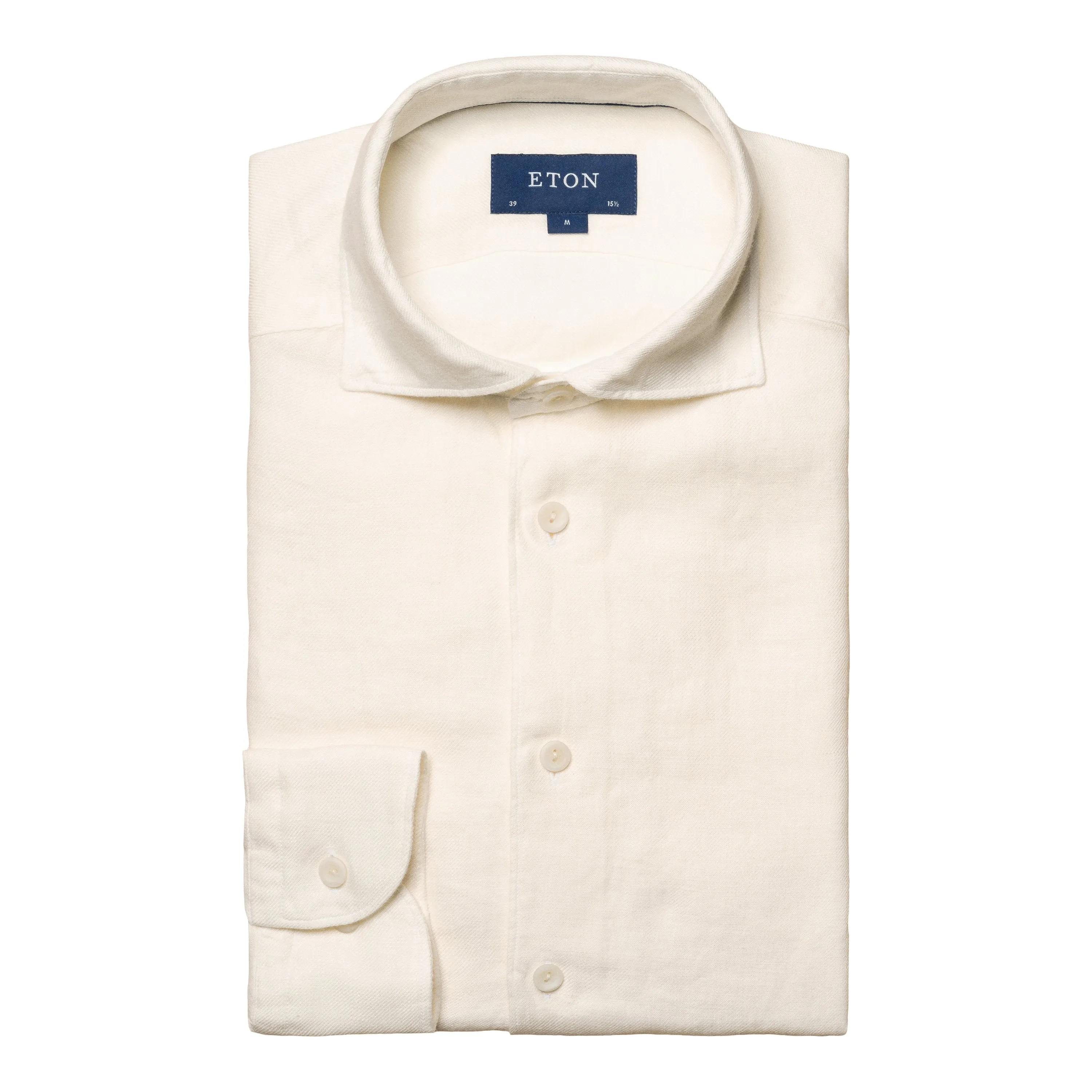 ETON - Off White CONTEMPORARY FIT Linen Twill Shirt 10000470900