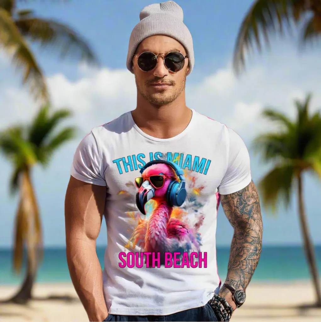 Flamingo This is Miami Art T-Shirts | GM TradeMark