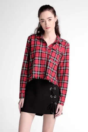 Flannel Shirt With Raw Edge Effect