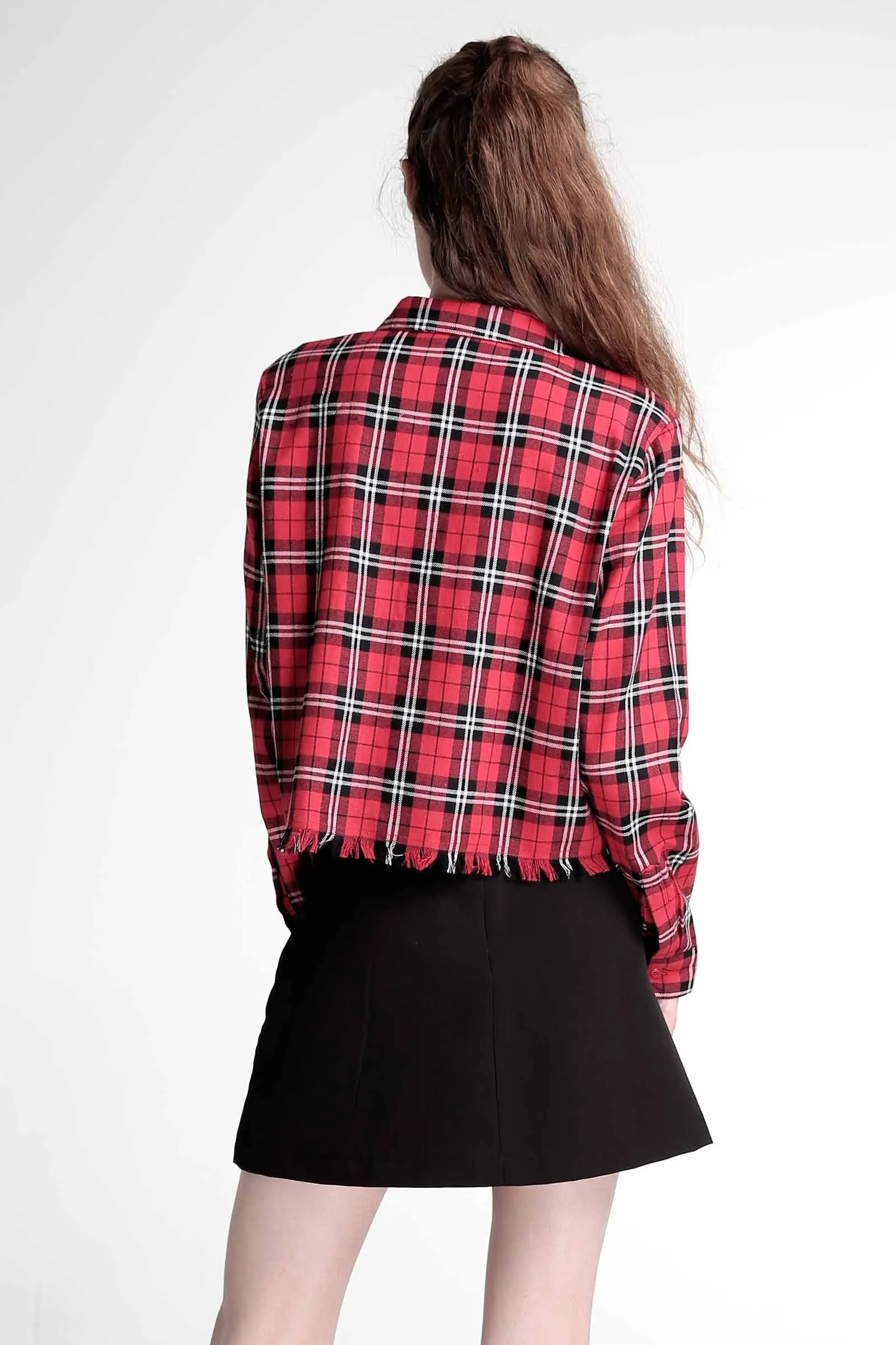 Flannel Shirt With Raw Edge Effect