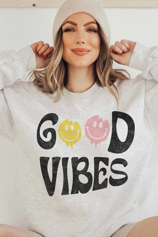 GOOD VIBES GRAPHIC SWEATSHIRT