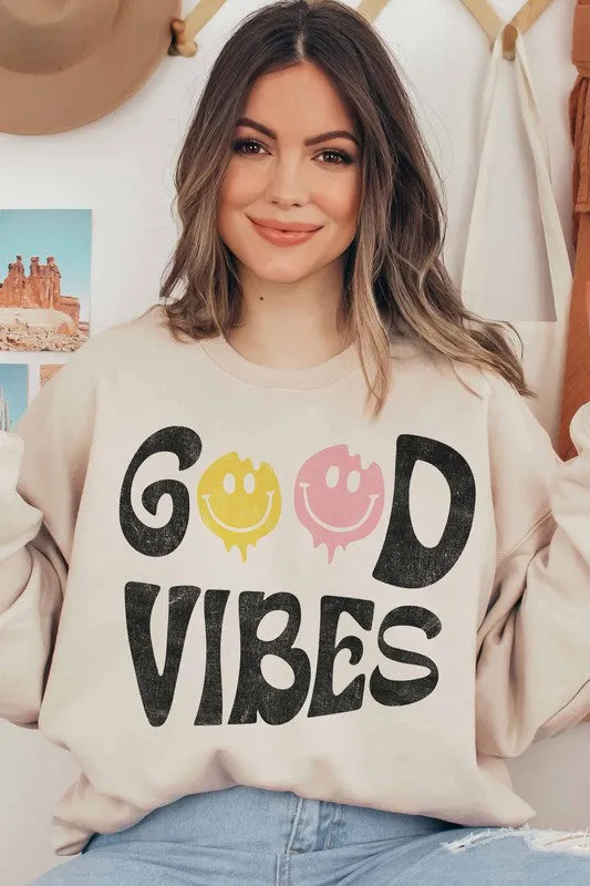 GOOD VIBES GRAPHIC SWEATSHIRT