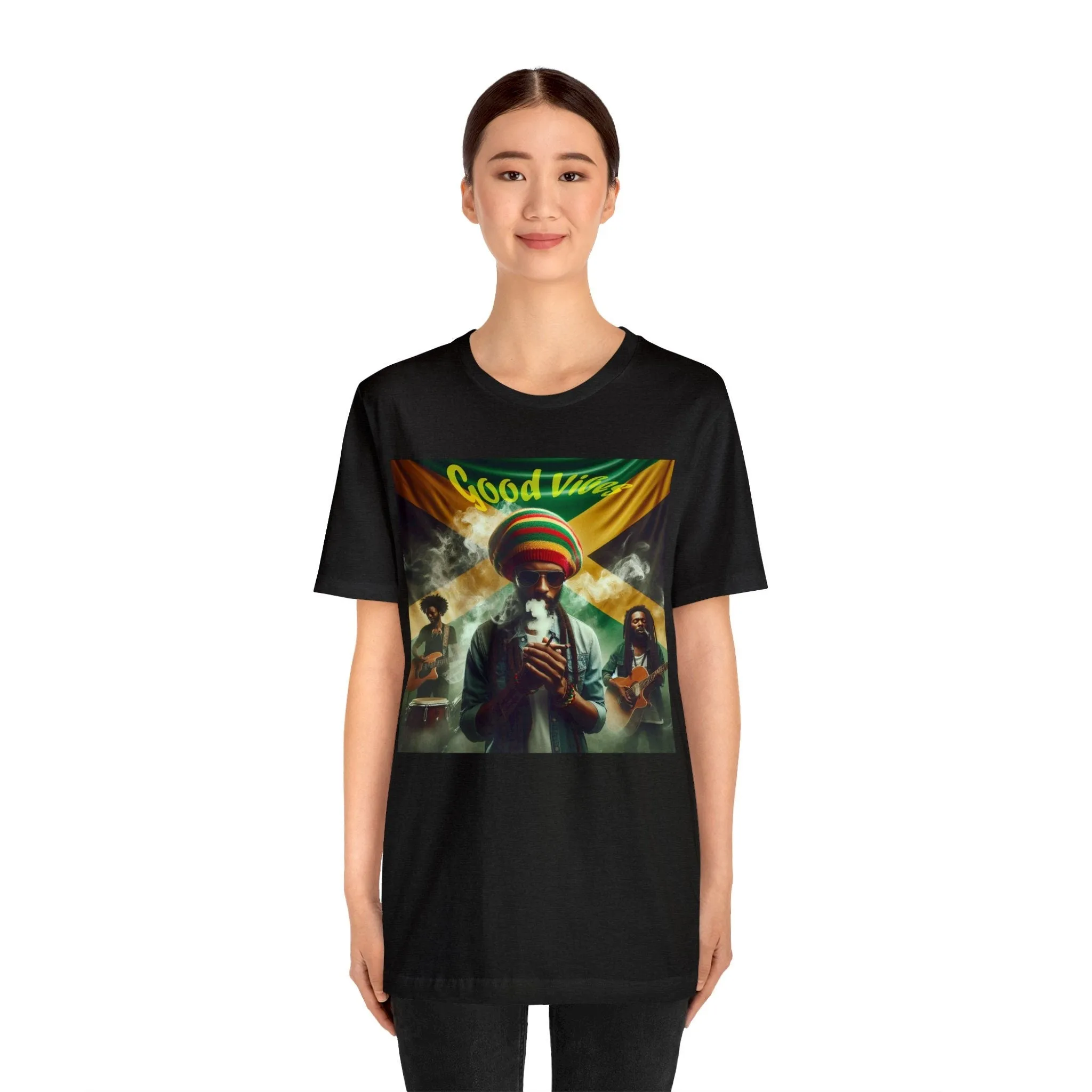 Good Vibes Jamaica T-Shirt | Tropical Island | Jamaican Paradise Island Lovers | Reggae Vibes T-Shirt