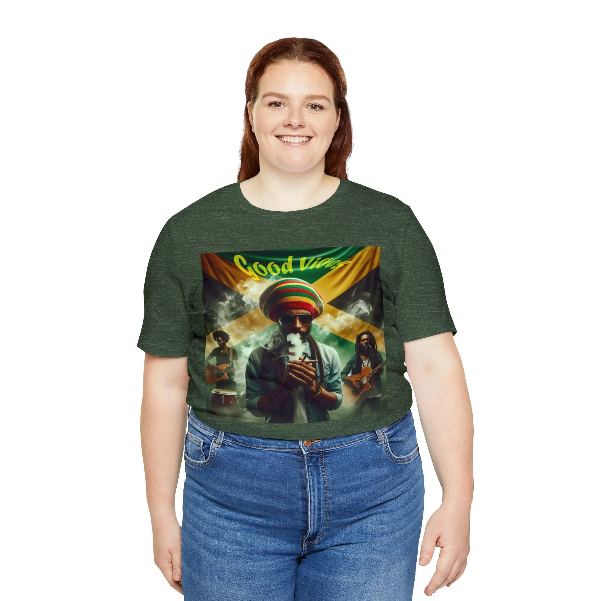 Good Vibes Jamaica T-Shirt | Tropical Island | Jamaican Paradise Island Lovers | Reggae Vibes T-Shirt