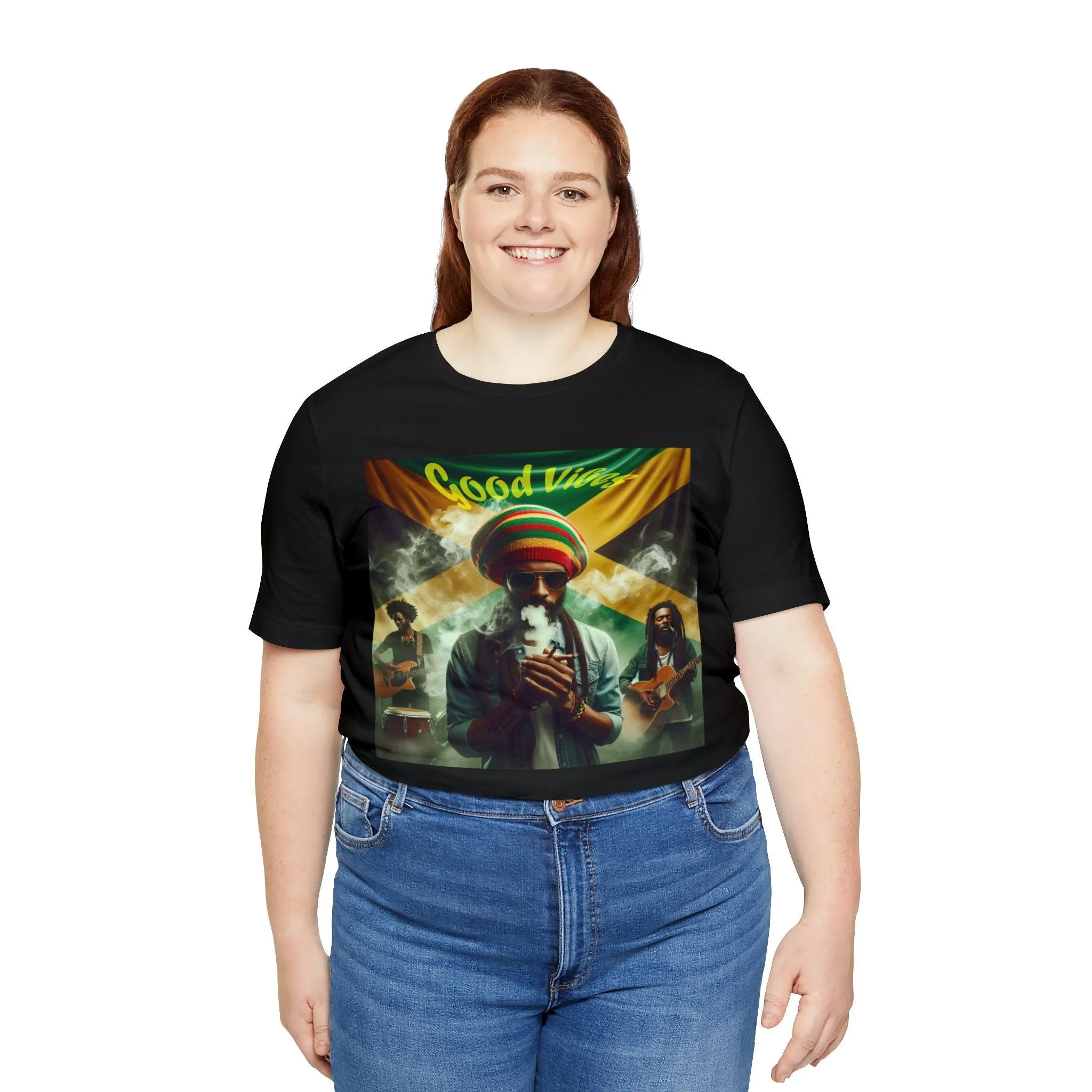 Good Vibes Jamaica T-Shirt | Tropical Island | Jamaican Paradise Island Lovers | Reggae Vibes T-Shirt