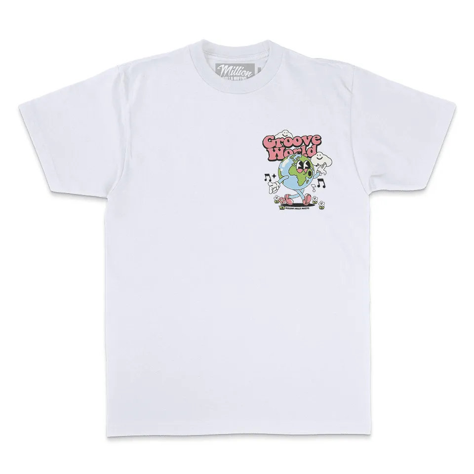Groove World - White T-Shirt