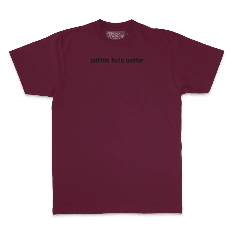 Hustle Builds Strong People - Maroon T-Shirt