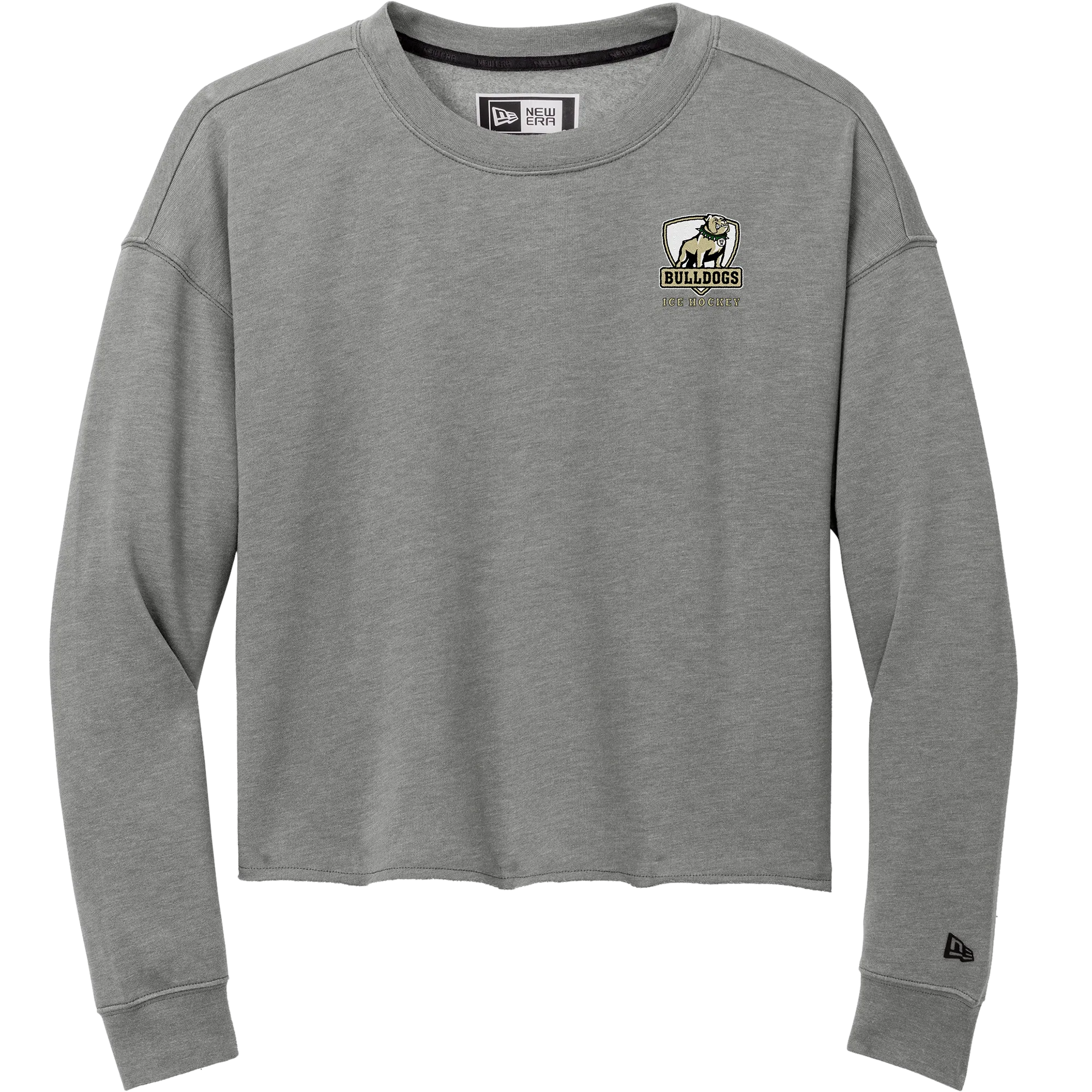 HVM Bulldogs New Era Ladies Tri-Blend Fleece Crop Crew