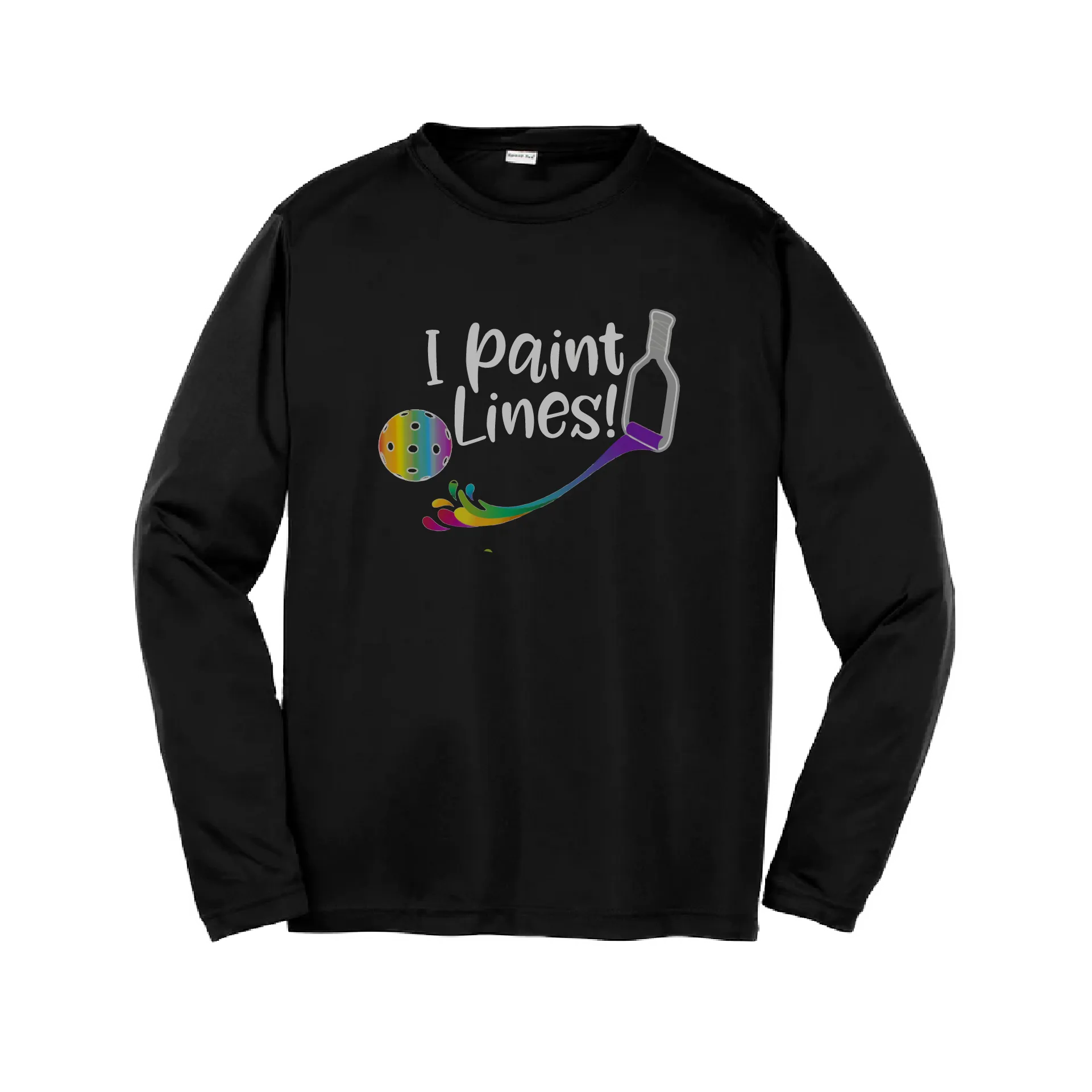 I Paint Pickleball Lines | Youth Long Sleeve Pickleball Shirts | 100% Polyester