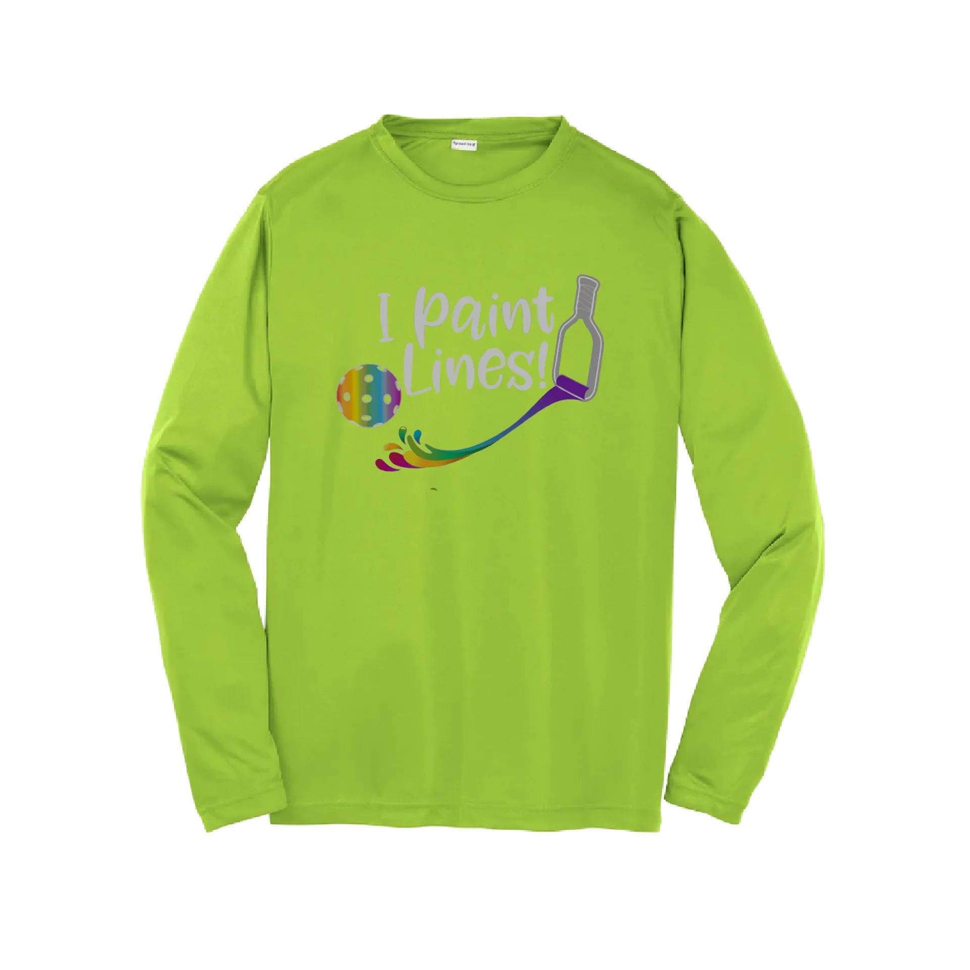 I Paint Pickleball Lines | Youth Long Sleeve Pickleball Shirts | 100% Polyester