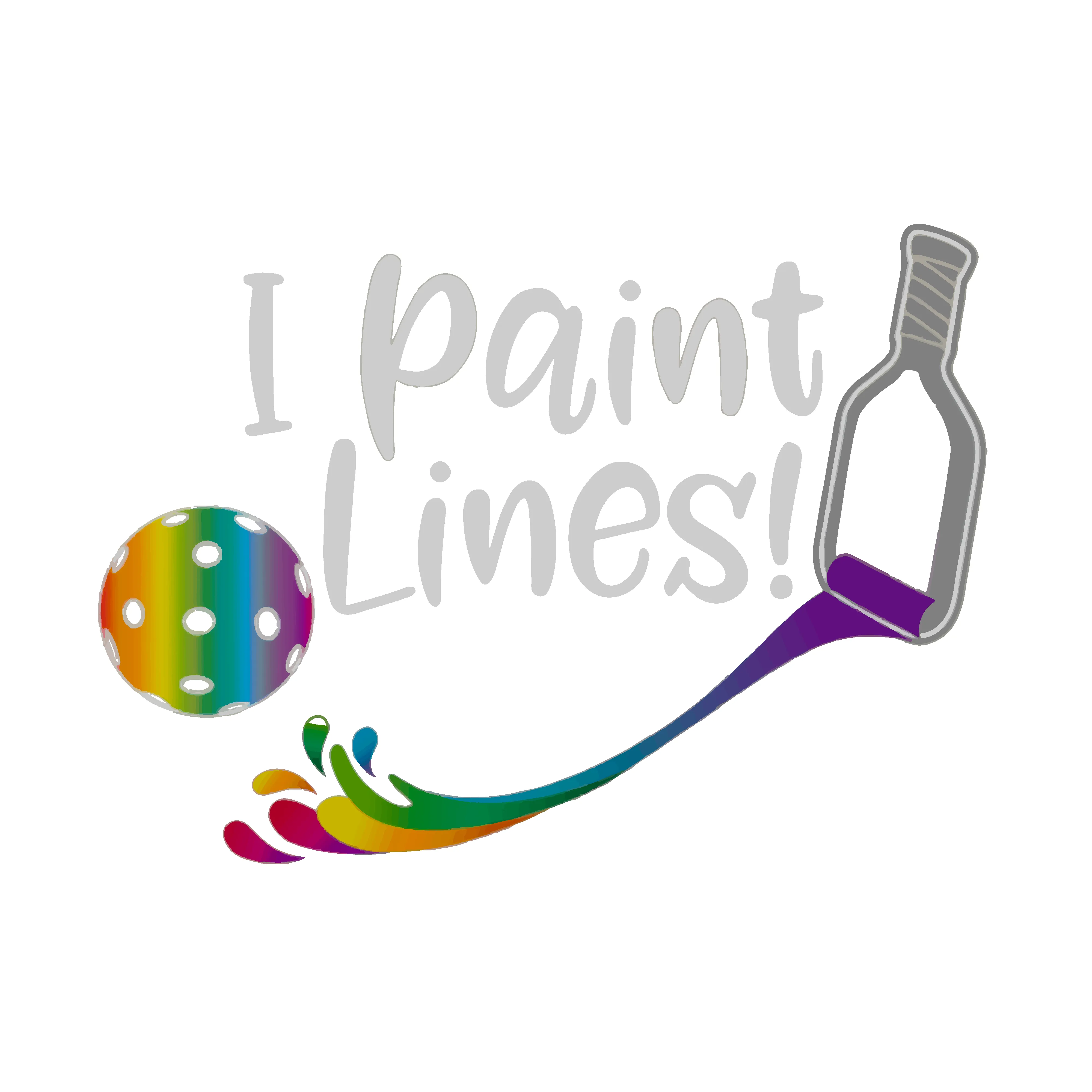 I Paint Pickleball Lines | Youth Long Sleeve Pickleball Shirts | 100% Polyester