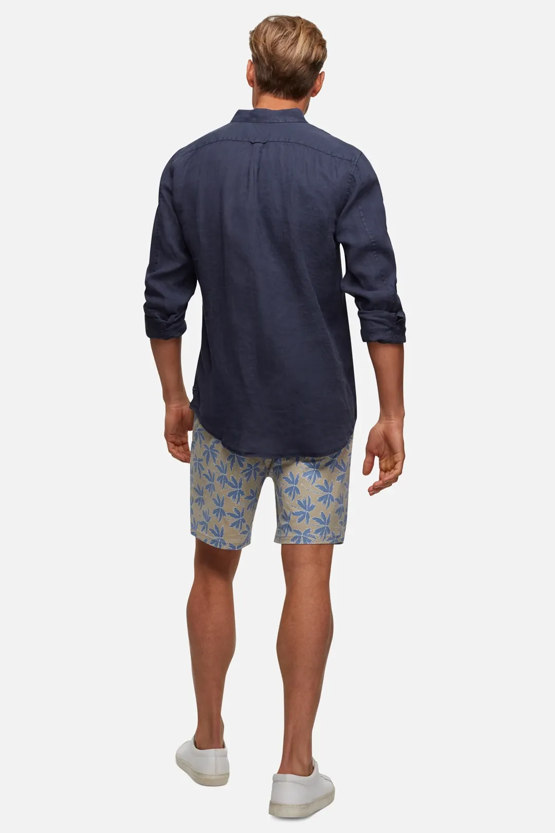 INDUSTRIE - The Tennyson Linen L/S Shirt - OD Navy