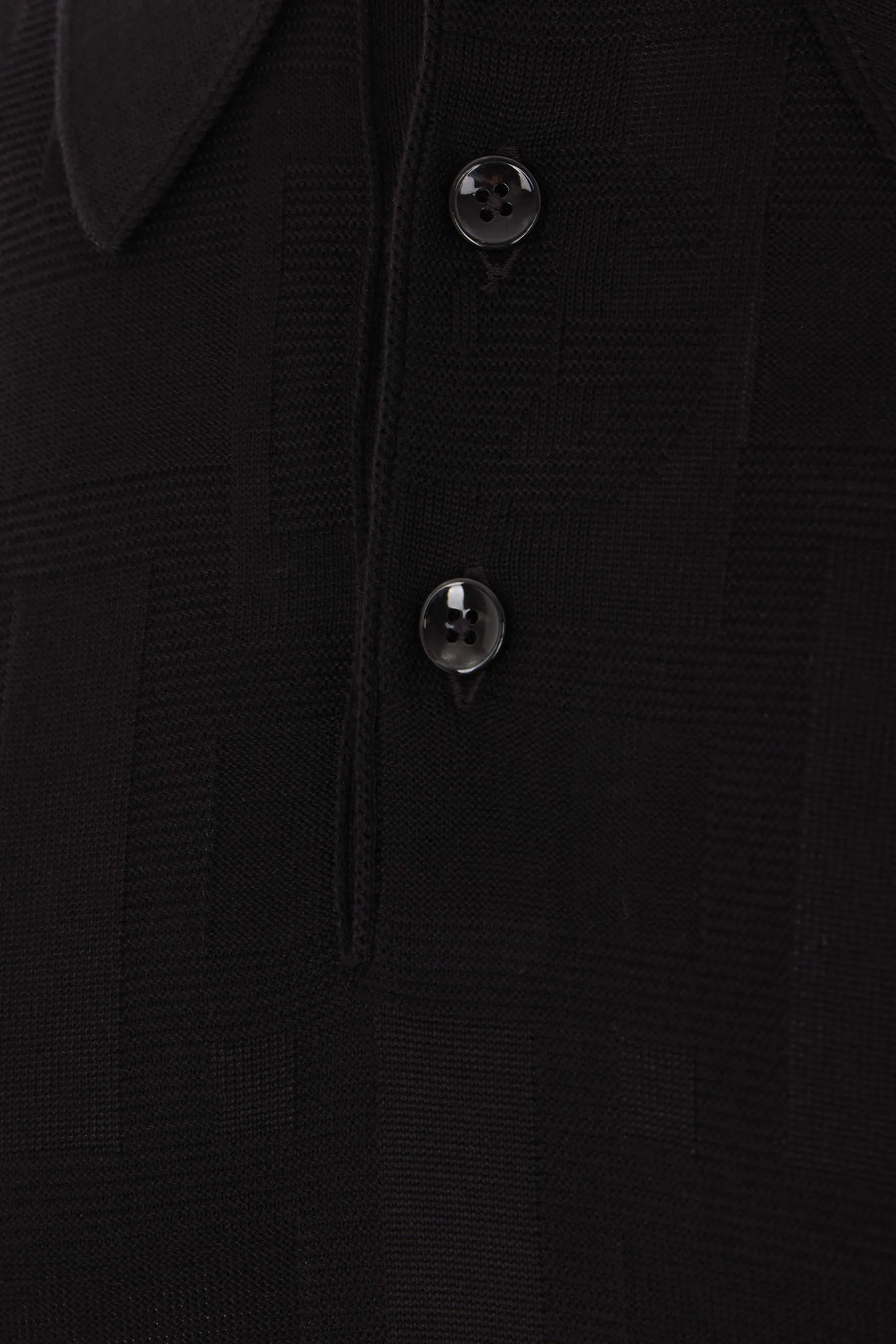 Jacquard Logo Silk Polo