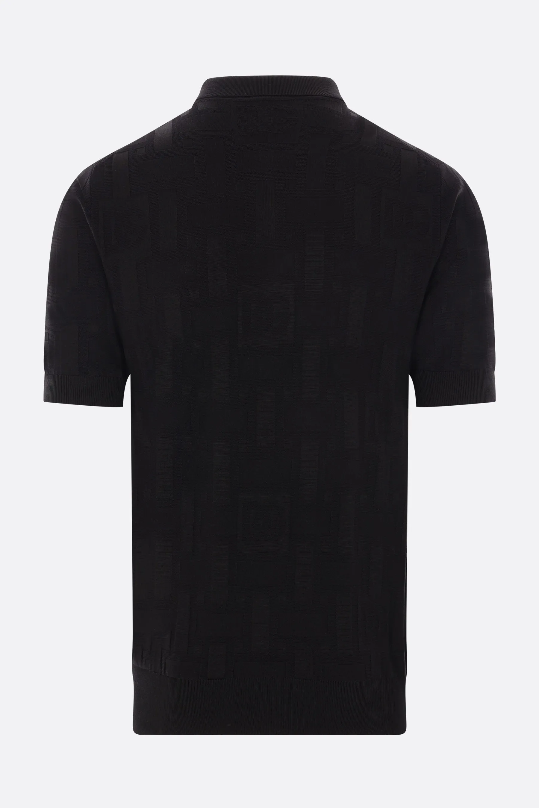 Jacquard Logo Silk Polo