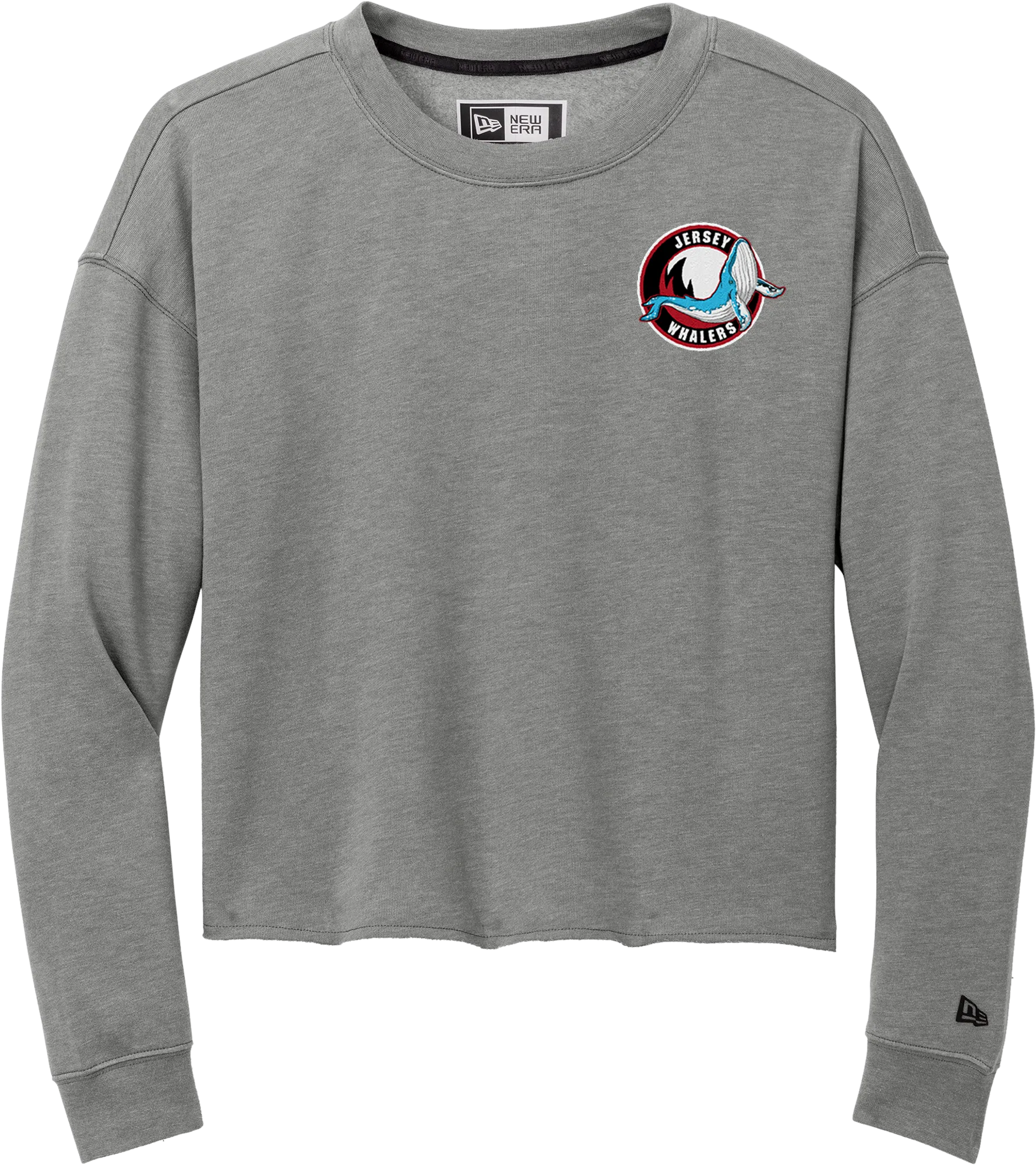 Jersey Shore Whalers New Era Ladies Tri-Blend Fleece Crop Crew