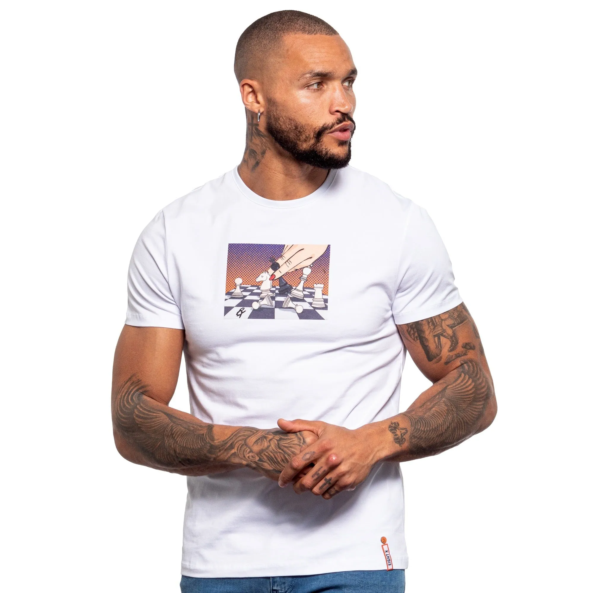 Knight Fall Graphic T-Shirt - White