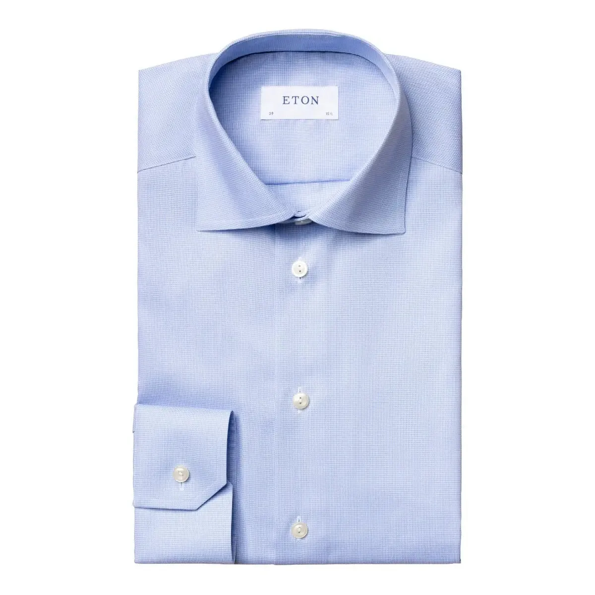 Light Blue Houndstooth Contemporary Fit Shirt