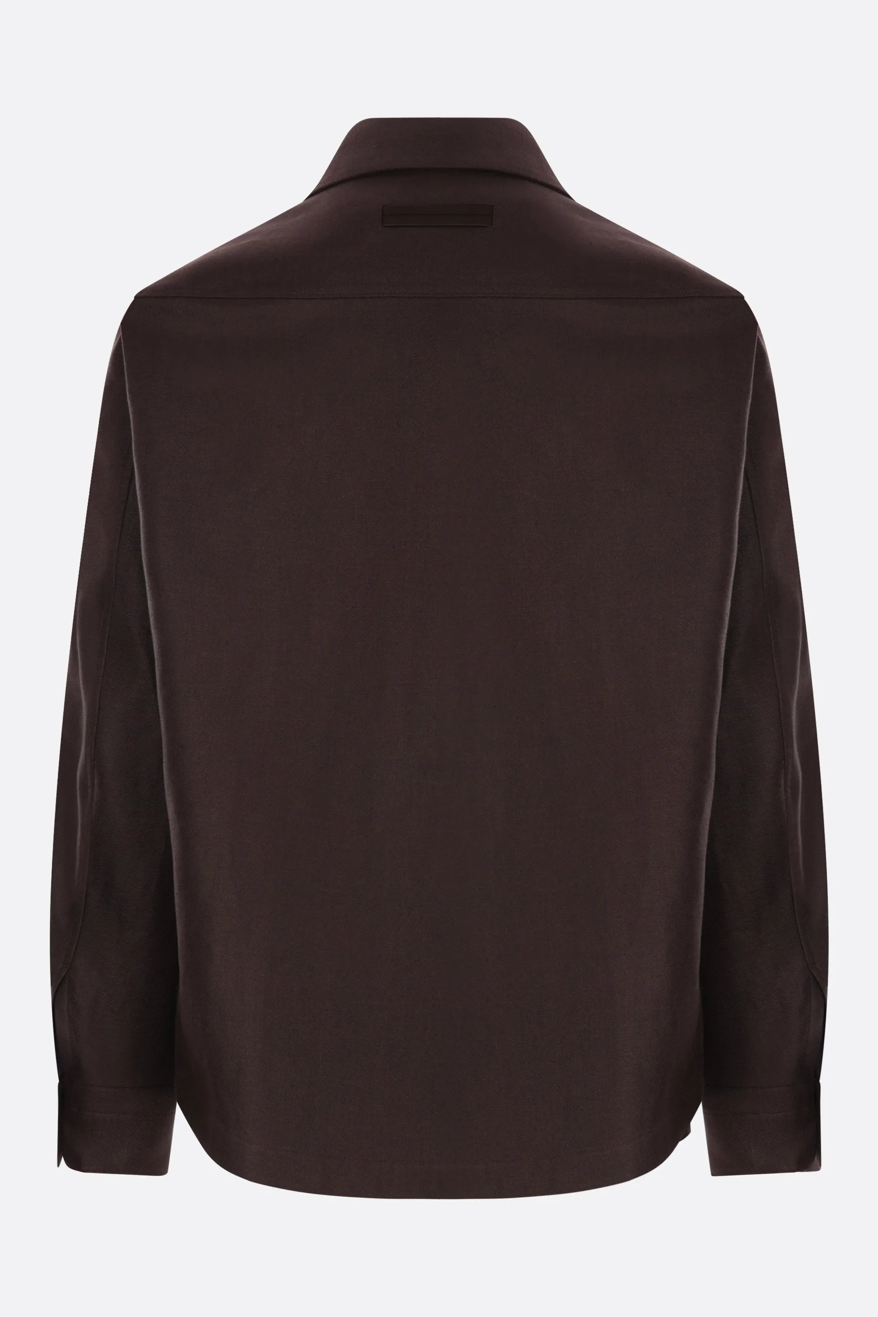 Linen Jersey-Lined Overshirt