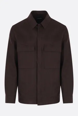 Linen Jersey-Lined Overshirt