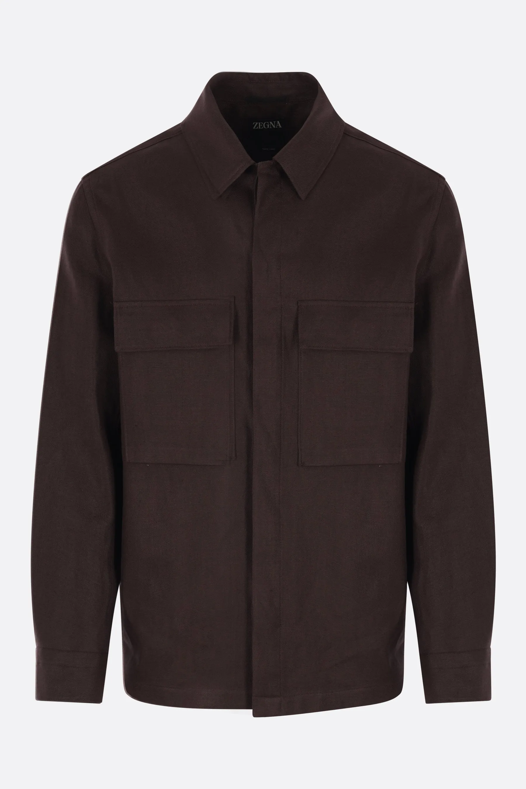 Linen Jersey-Lined Overshirt