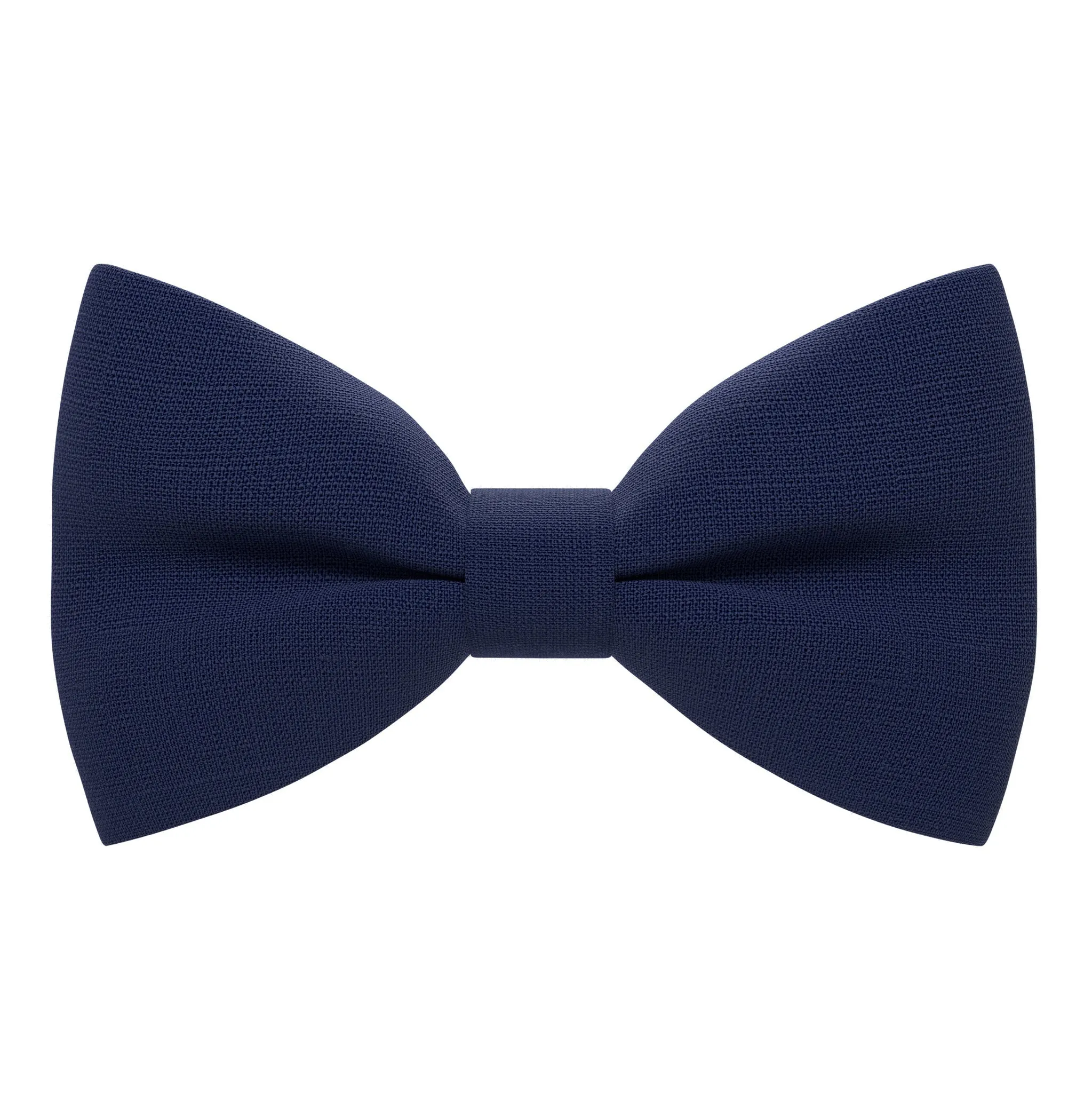 Linen Navy Blue Bow Tie