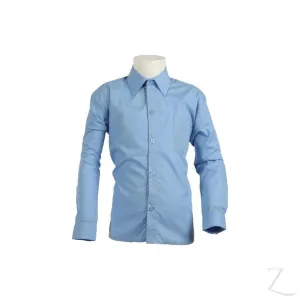Longsleeve Raised Collar Shirt - Blue