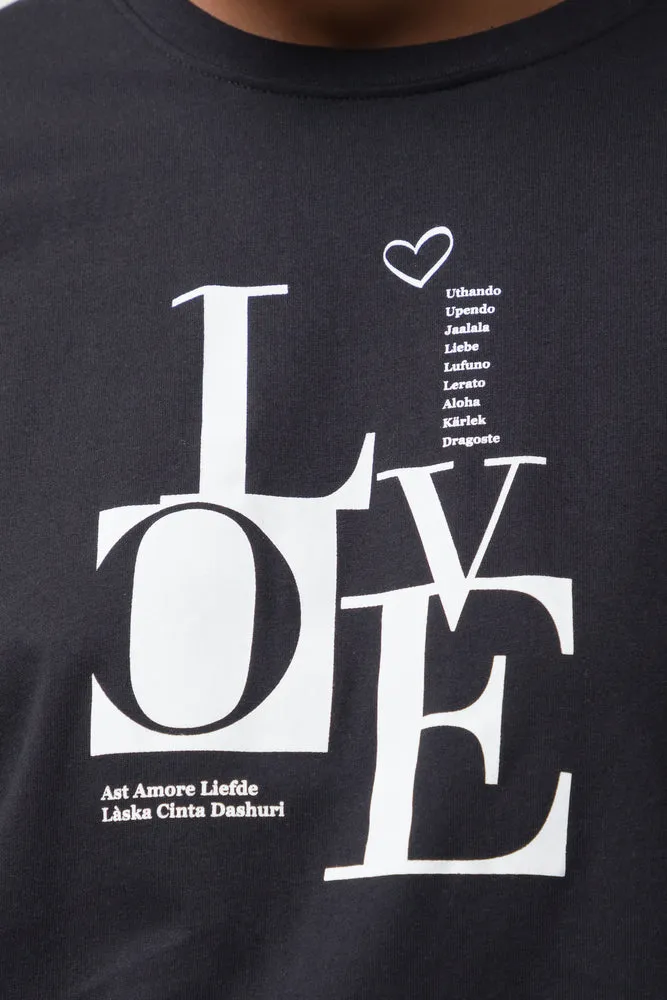 Love Short Sleeve T-Shirt Black