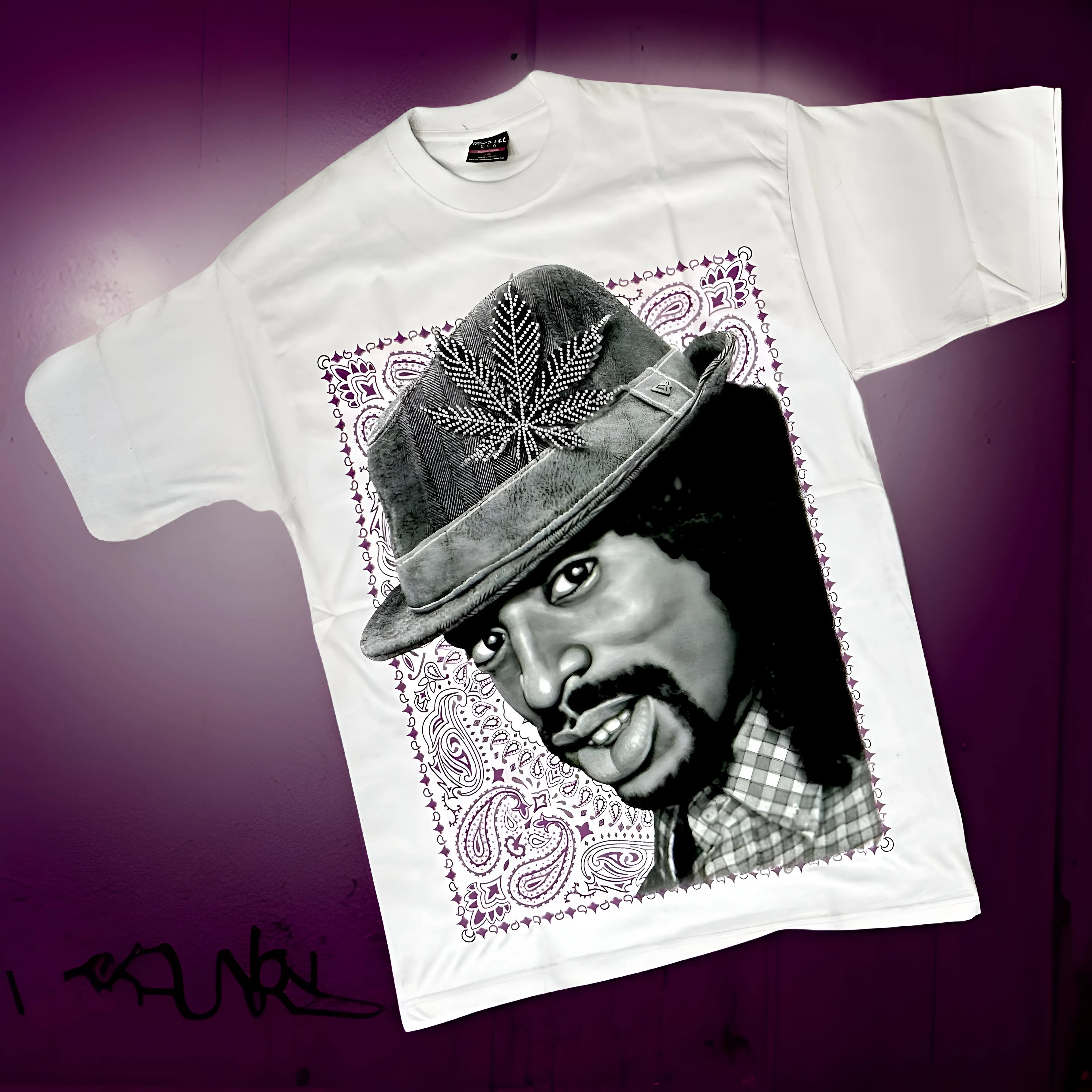 *<SC>* (WHITE) ~MAC DRE~ HEAVY COTTON JUMBO PRINT TEES