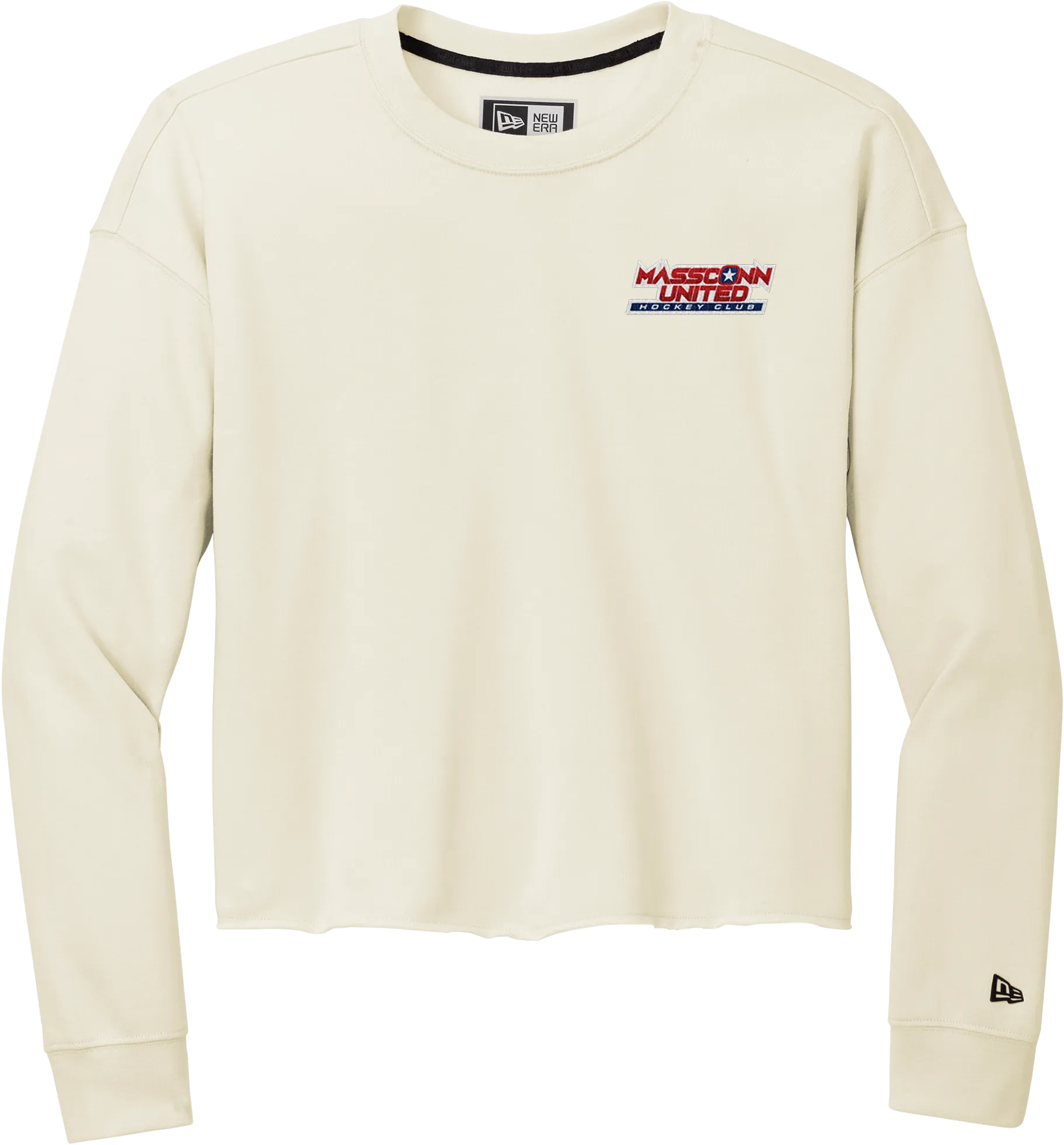Mass Conn United New Era Ladies Tri-Blend Fleece Crop Crew