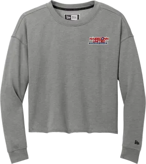 Mass Conn United New Era Ladies Tri-Blend Fleece Crop Crew
