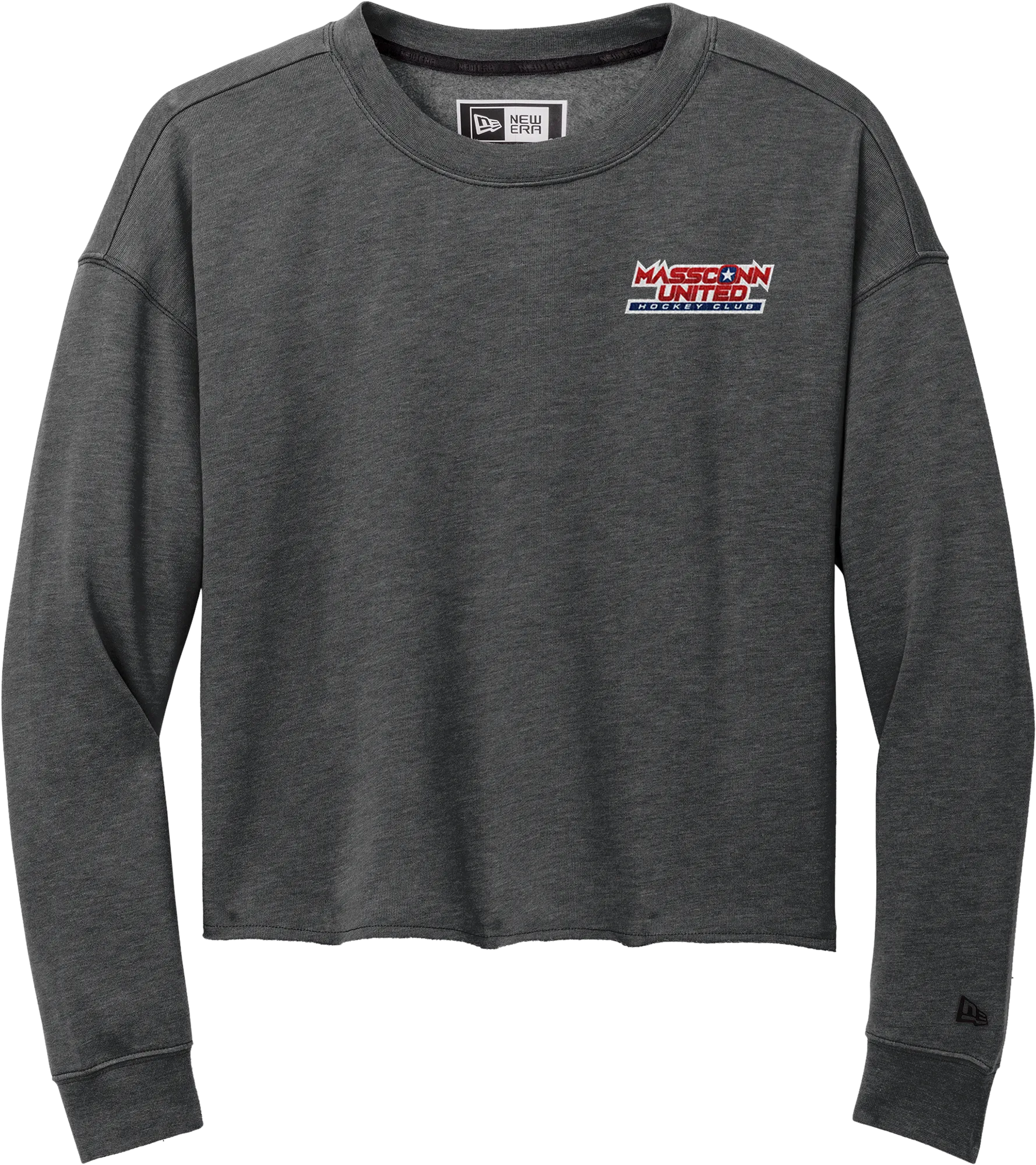 Mass Conn United New Era Ladies Tri-Blend Fleece Crop Crew