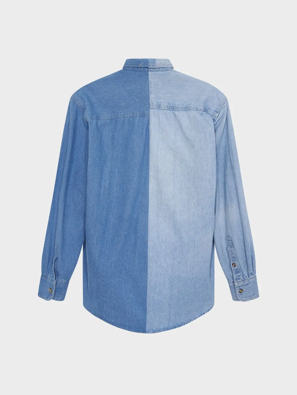 Mens Contrast Denim Shirt