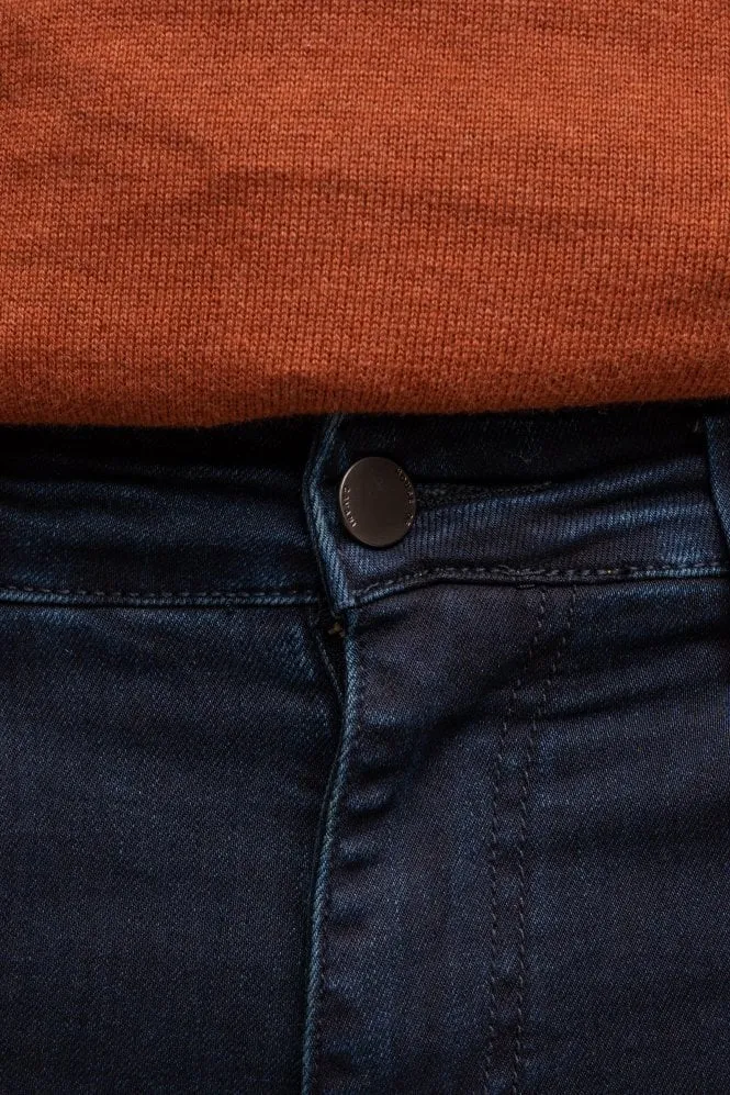 Men's Cotton Boot Cut Denim Jeans - DEMPSEY - Indigo Blue