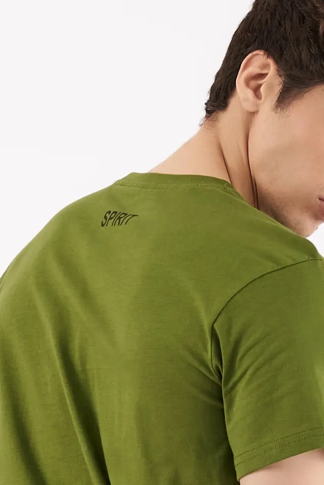 Men's Crew Neck T-Shirt Olive Green