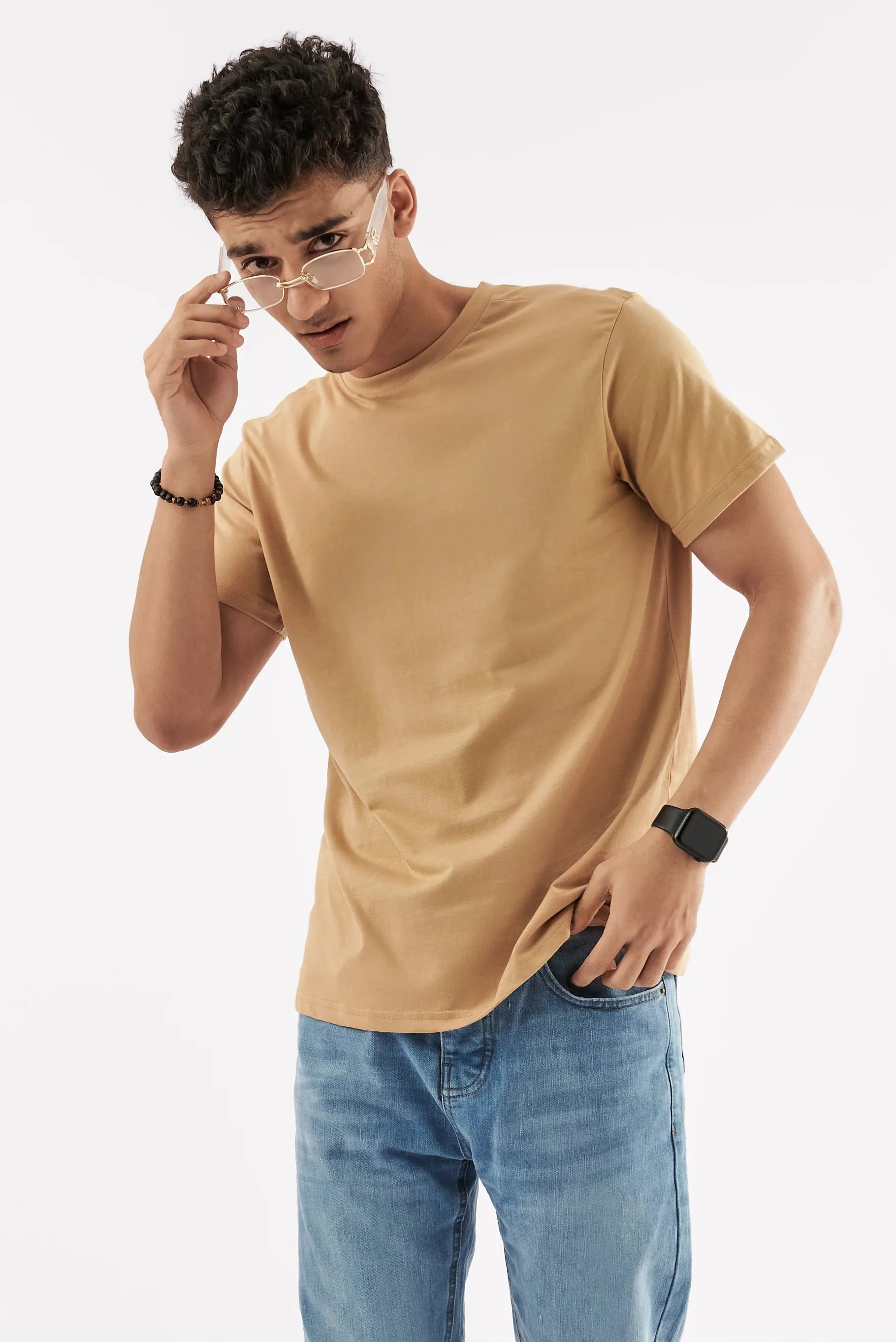 Men's Crew Neck T-Shirt Sand