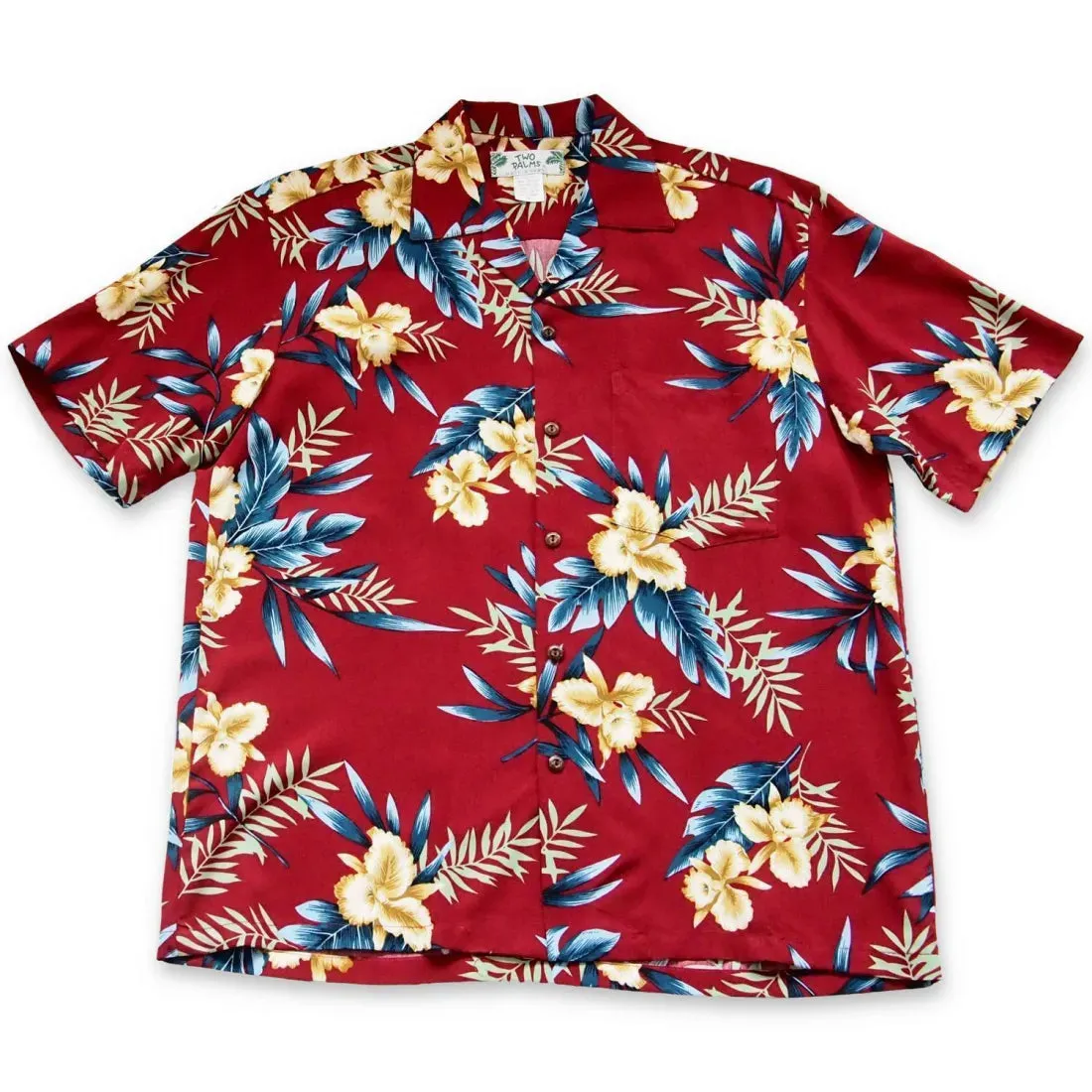 Midnight Maroon Hawaiian Rayon Shirt