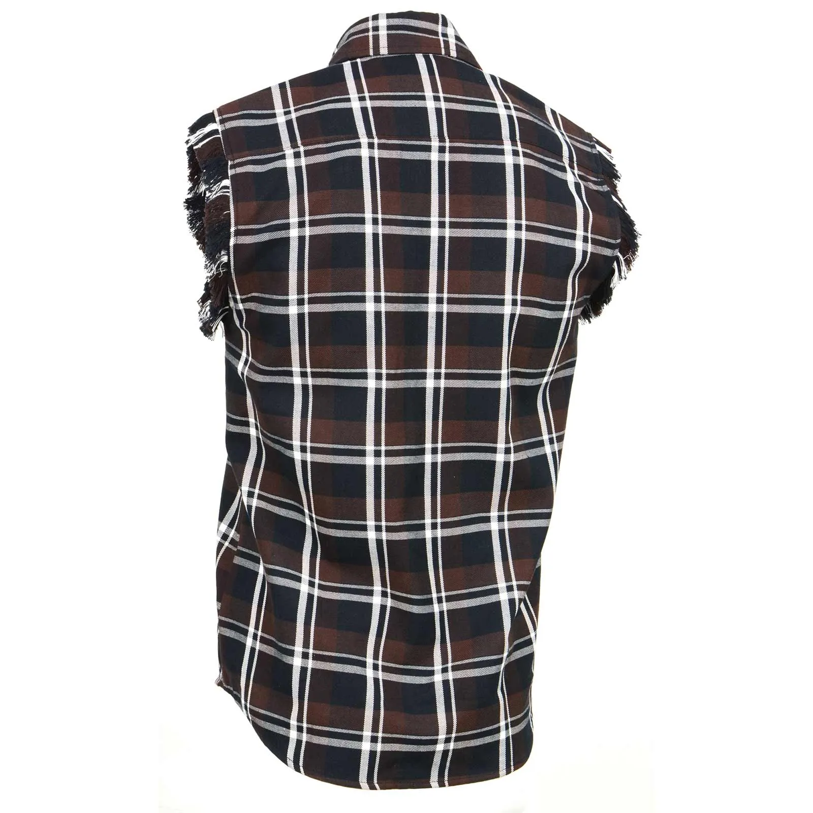Milwaukee Leather MNG11693 Men’s Classic Black and Brown Button-Down