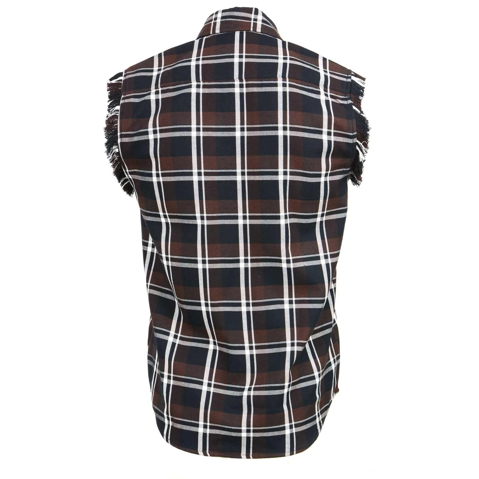 Milwaukee Leather MNG11693 Men’s Classic Black and Brown Button-Down