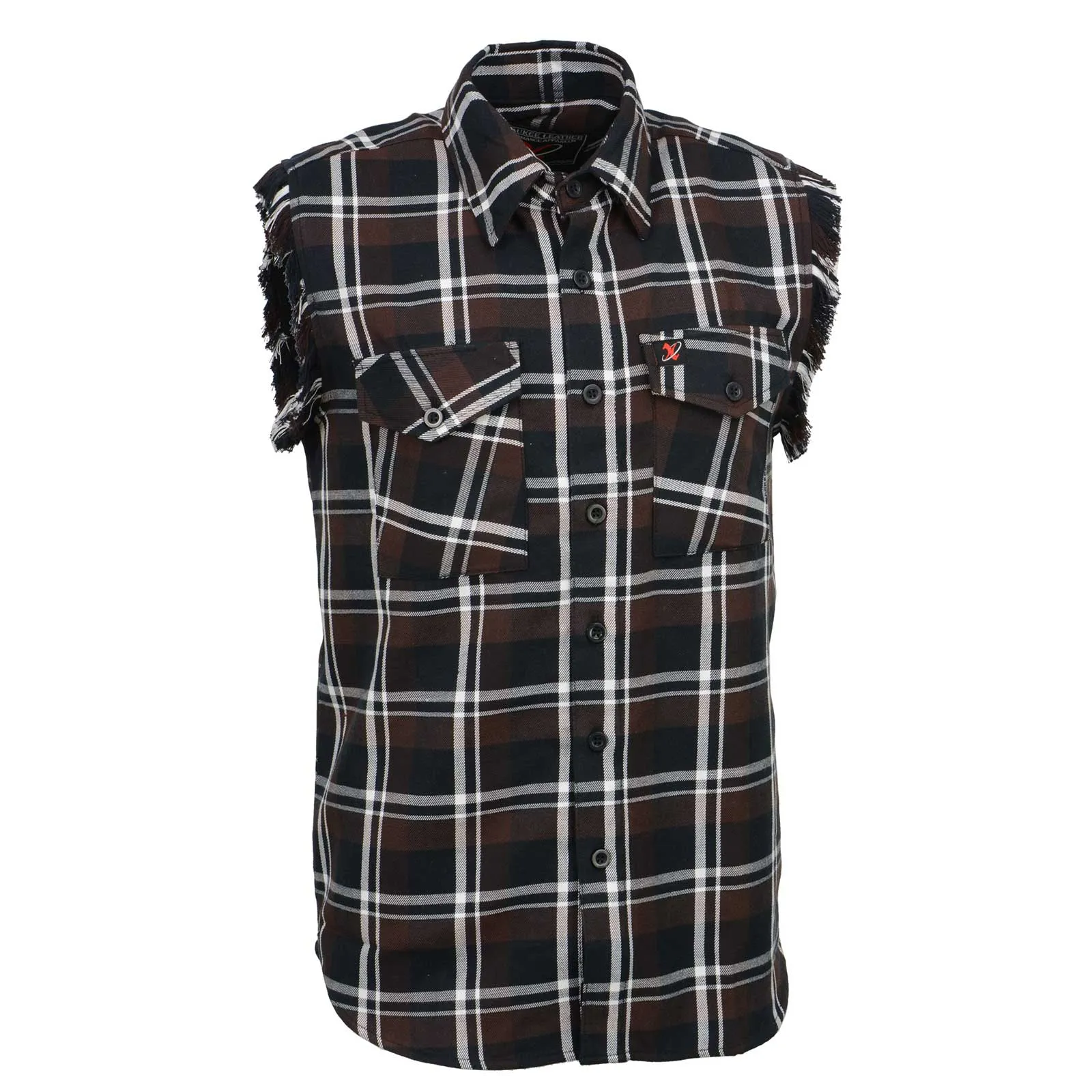 Milwaukee Leather MNG11693 Men’s Classic Black and Brown Button-Down