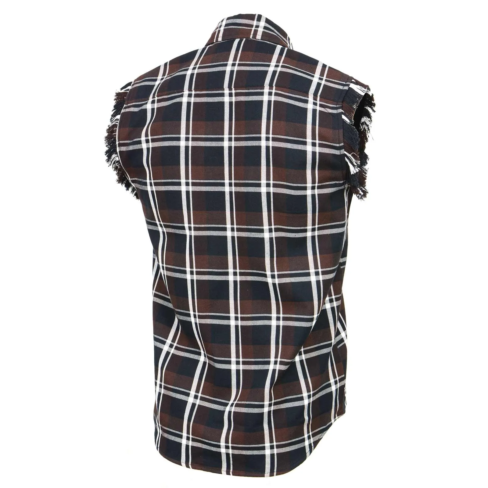 Milwaukee Leather MNG11693 Men’s Classic Black and Brown Button-Down