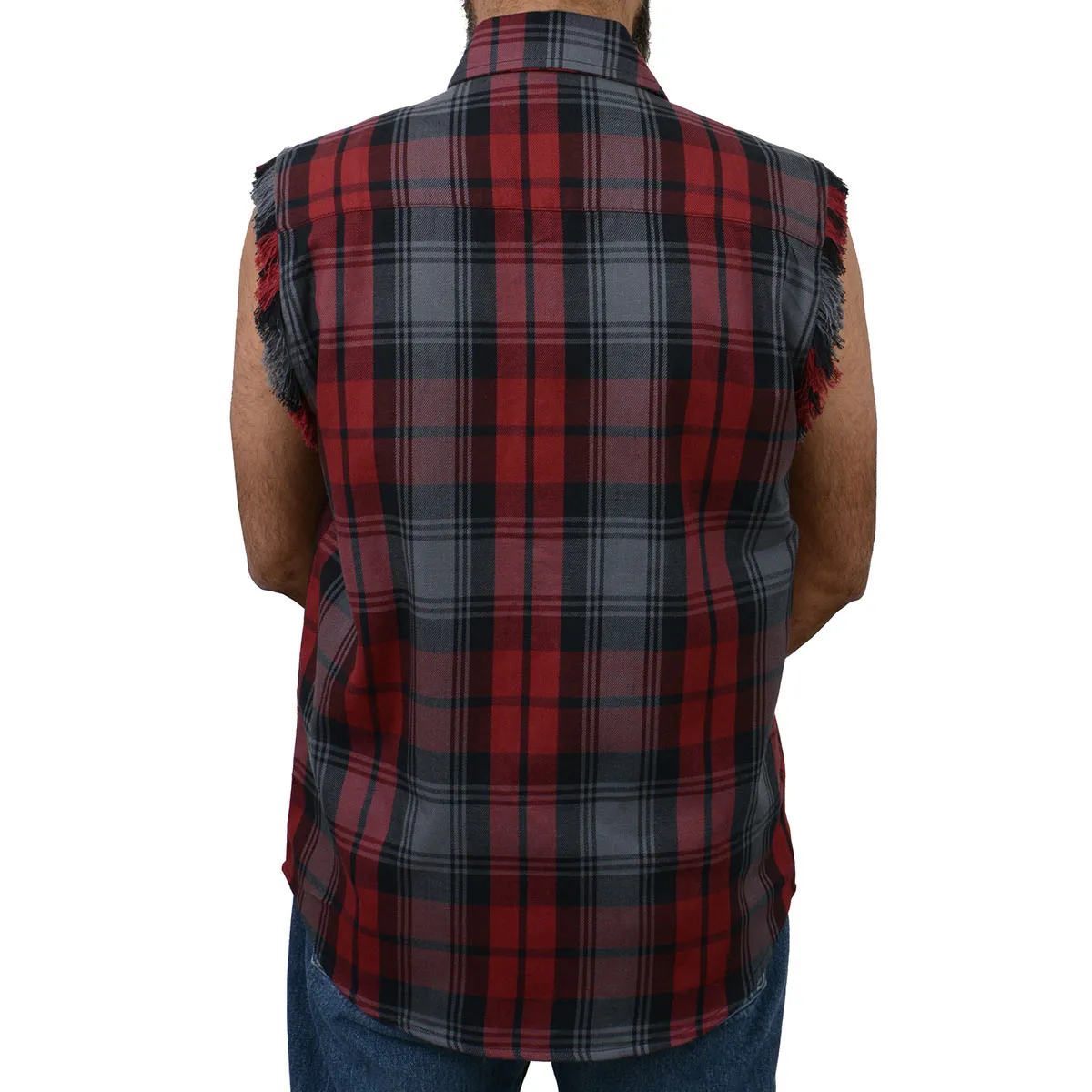 Milwaukee Leather MNG11696 Men’s Classic Black and Grey with Red