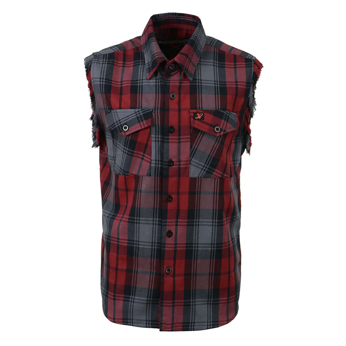 Milwaukee Leather MNG11696 Men’s Classic Black and Grey with Red