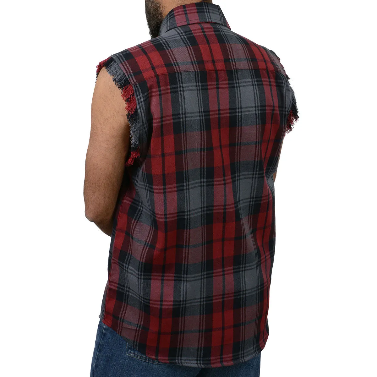 Milwaukee Leather MNG11696 Men’s Classic Black and Grey with Red
