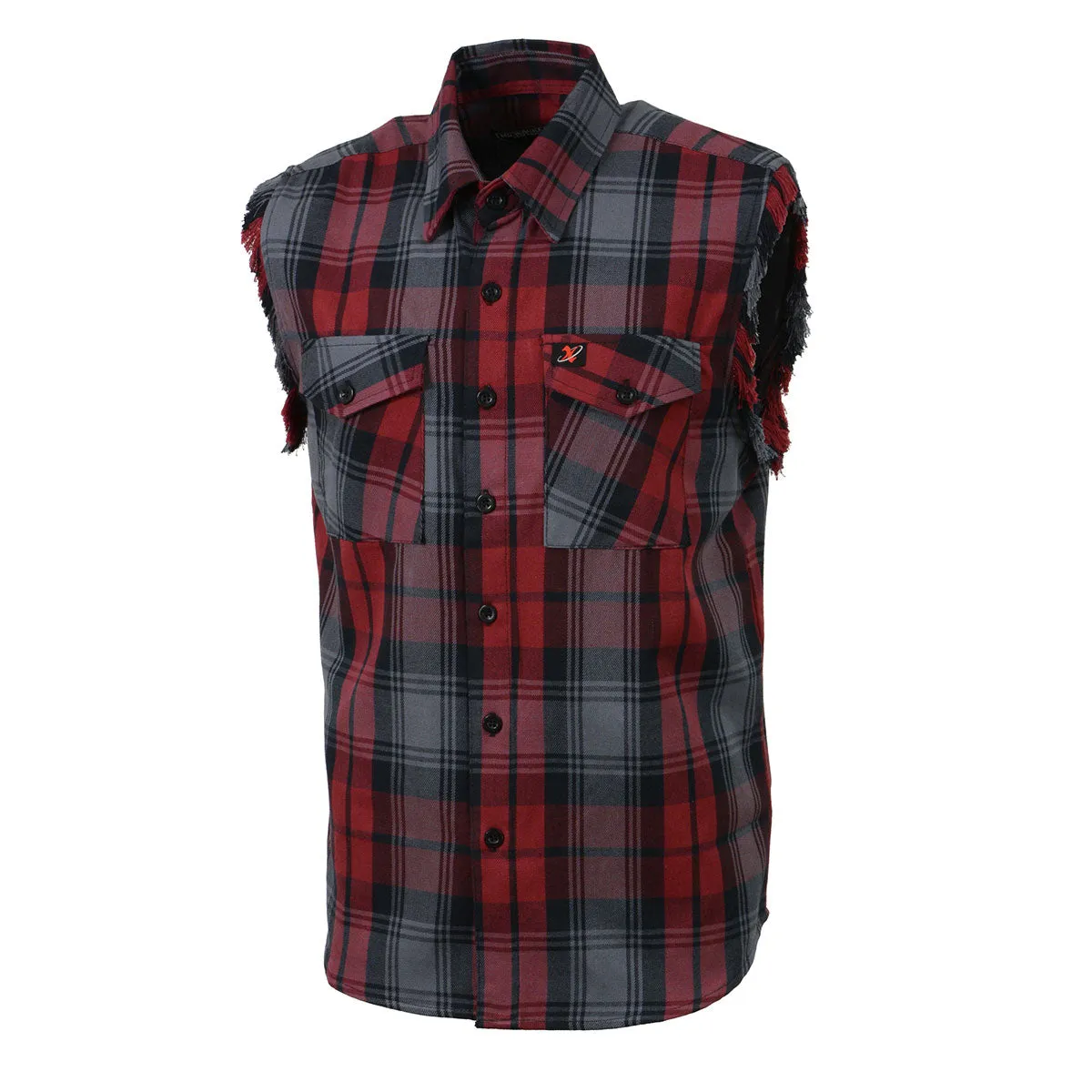 Milwaukee Leather MNG11696 Men’s Classic Black and Grey with Red
