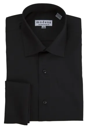 Modena Men’s Contemporary (Slim) Fit French Cuff Solid Dress Shirt – Colors