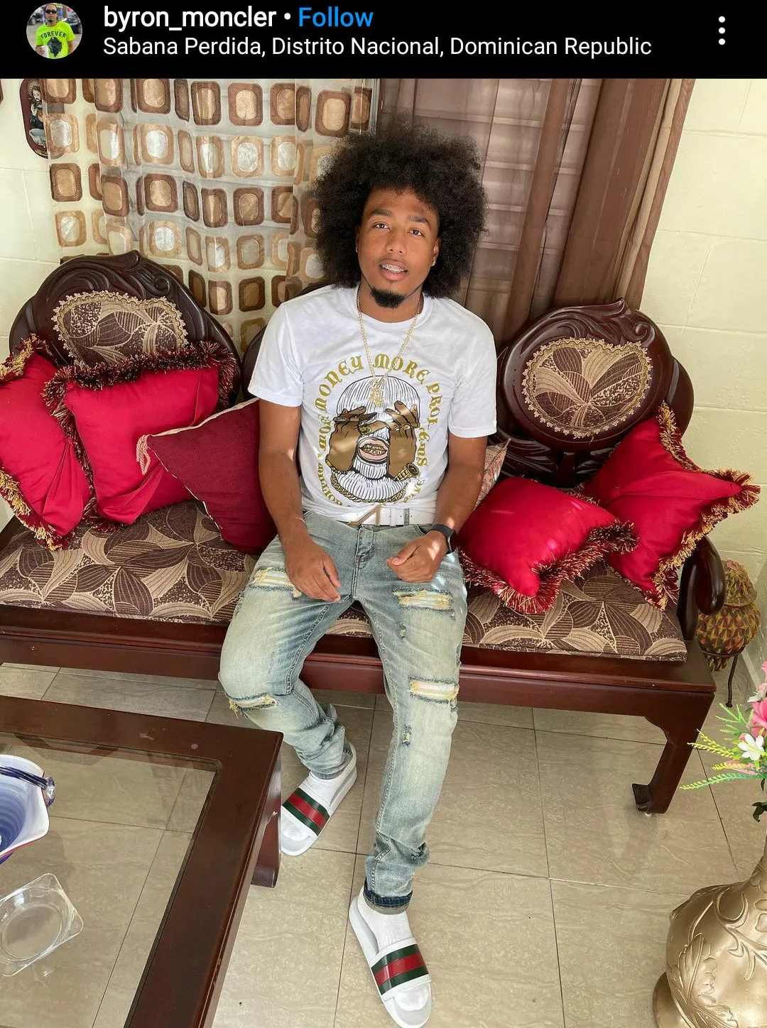 More Money More Problems - Gold on White T-Shirt