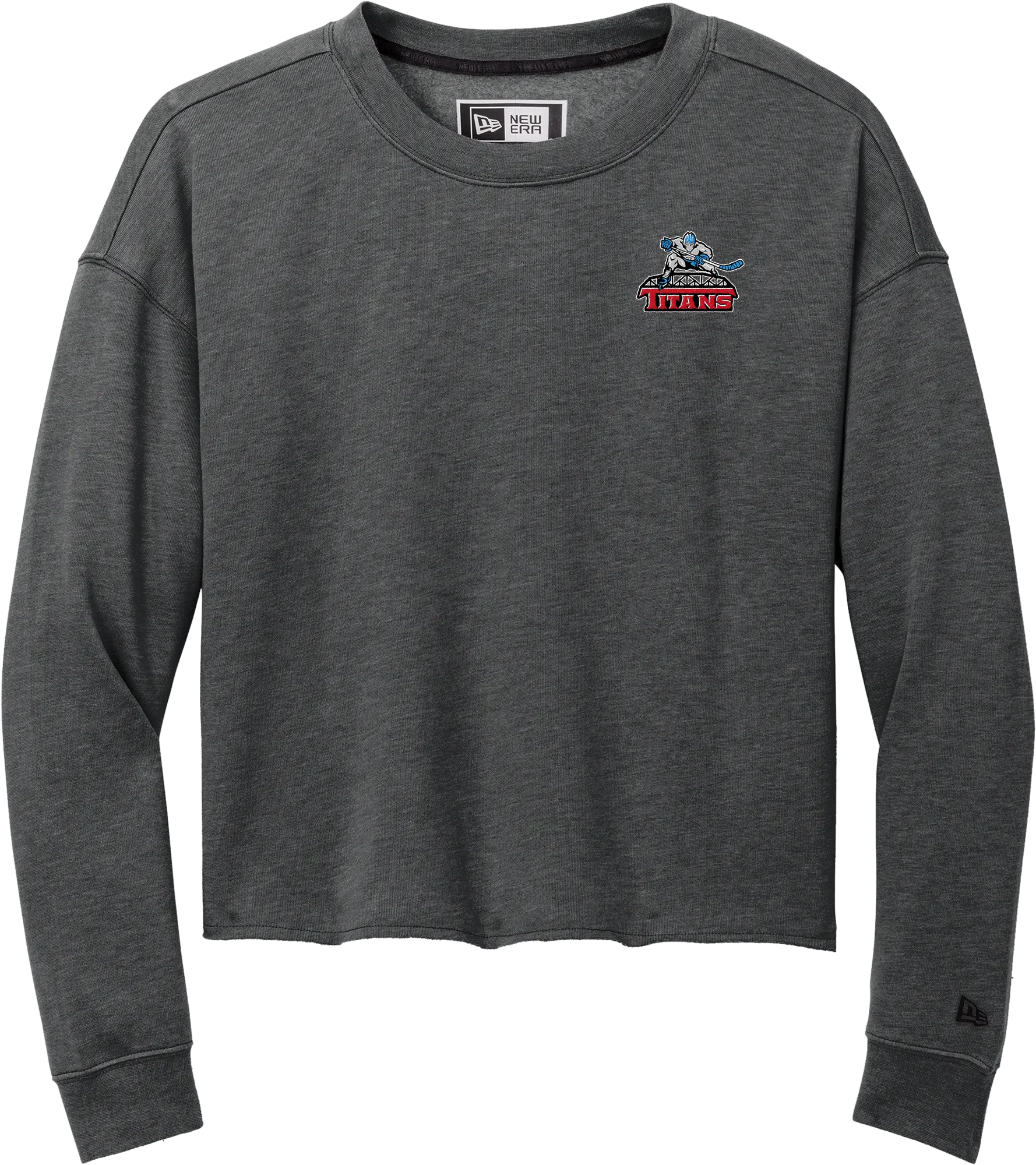 NJ Titans New Era Ladies Tri-Blend Fleece Crop Crew