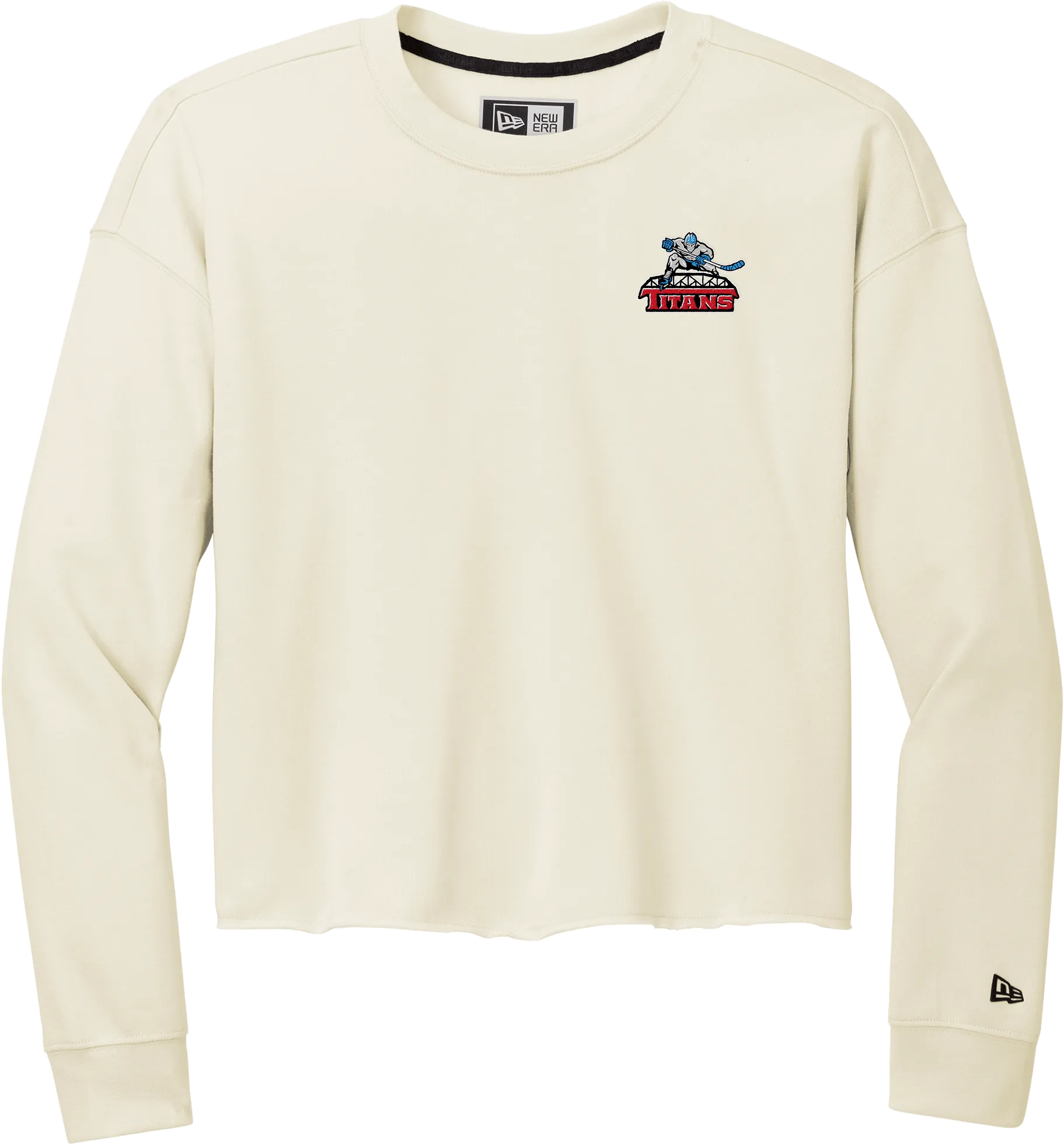 NJ Titans New Era Ladies Tri-Blend Fleece Crop Crew
