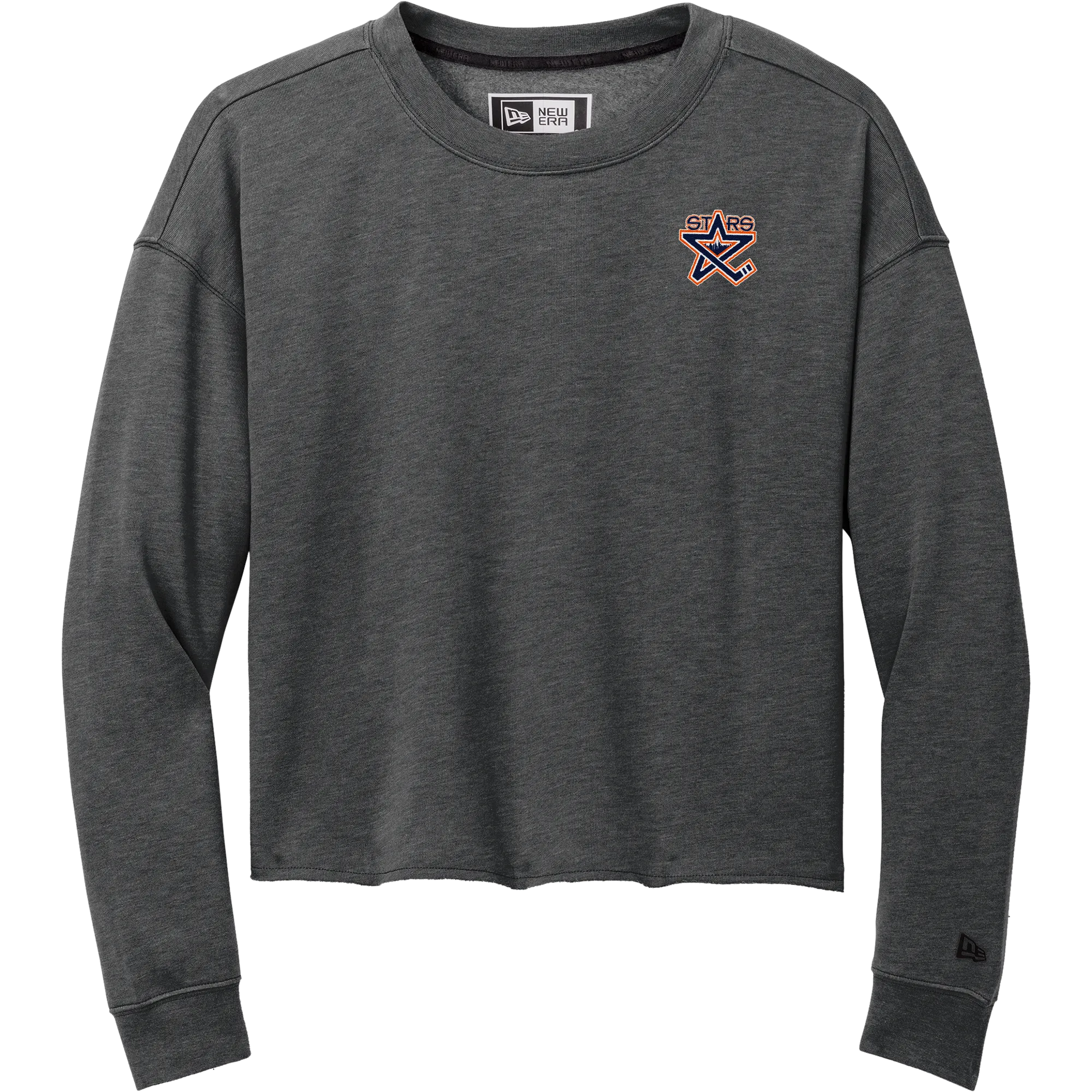 NY Stars New Era Ladies Tri-Blend Fleece Crop Crew